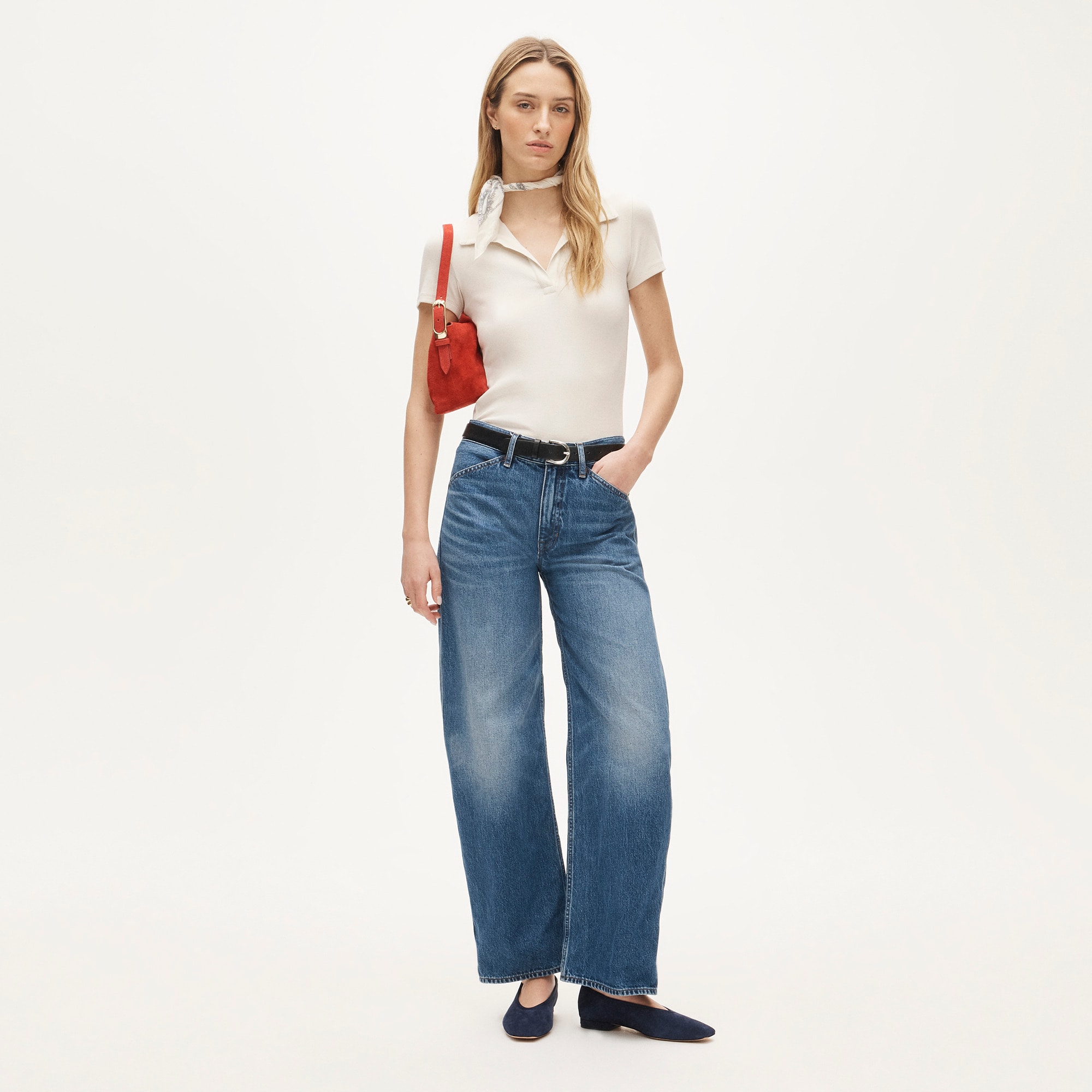 Perfect rib johnny-collar top