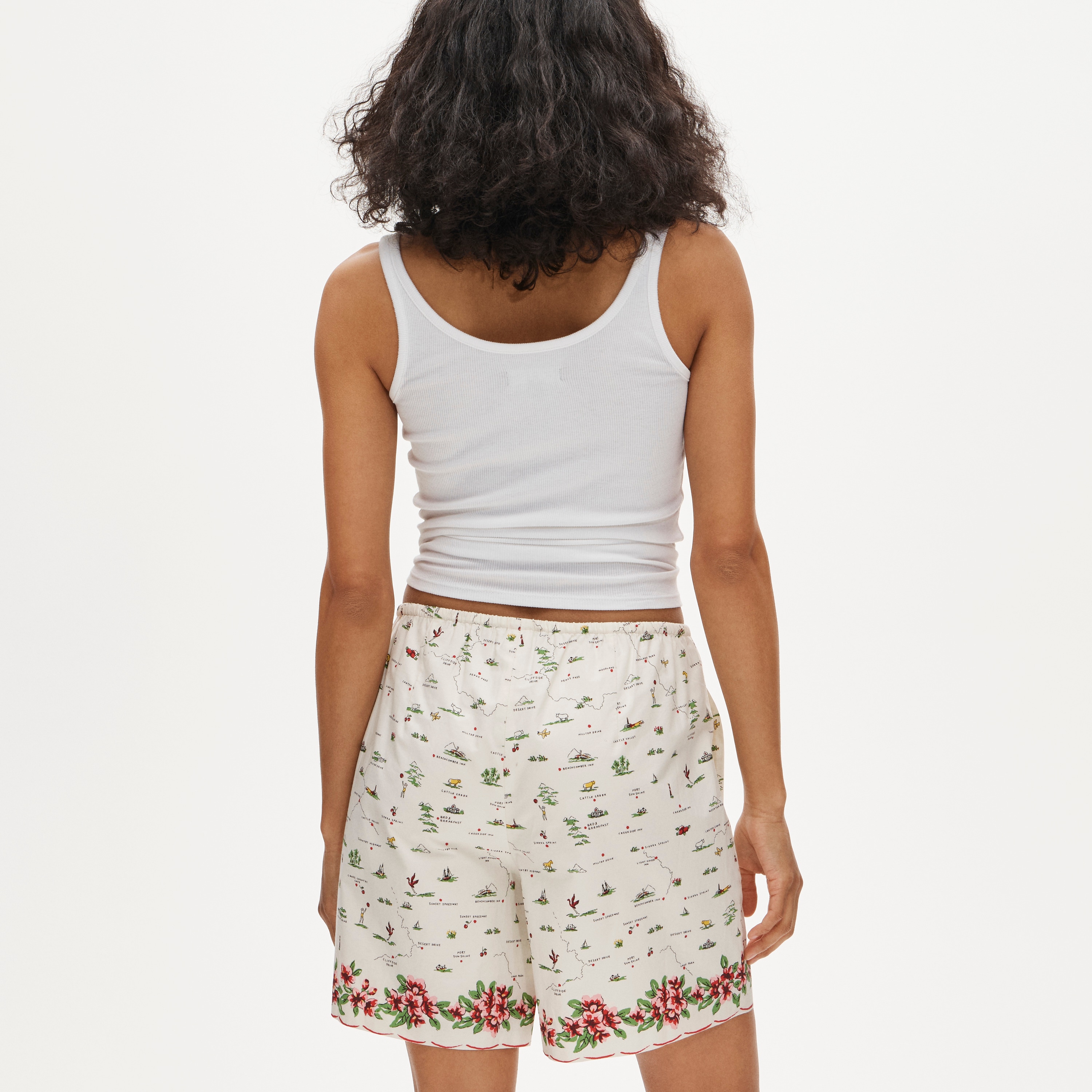 Cosmo short in map-print cotton poplin - image 5