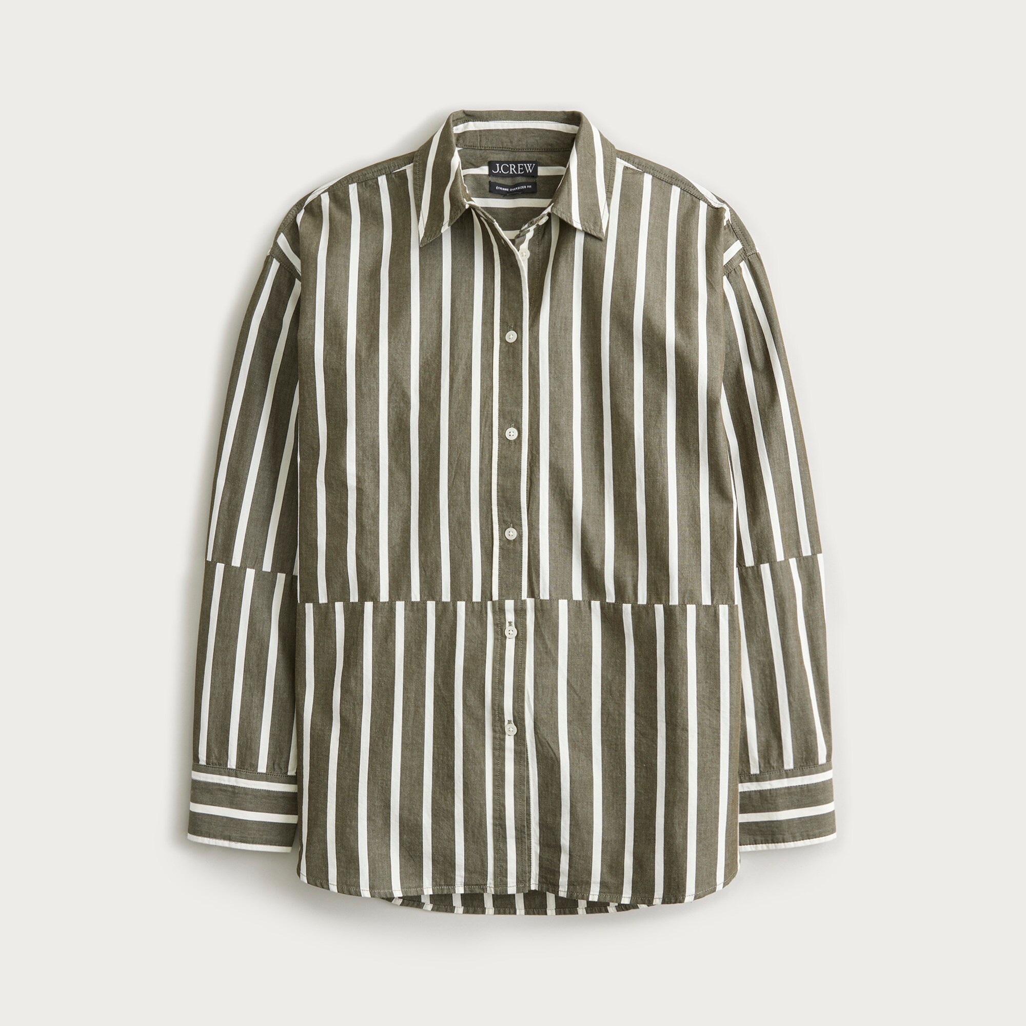 トップス Stripe Over Size Shirt Étienne Oversized Shirt In Offset-stripe Cotton Poplin For Women