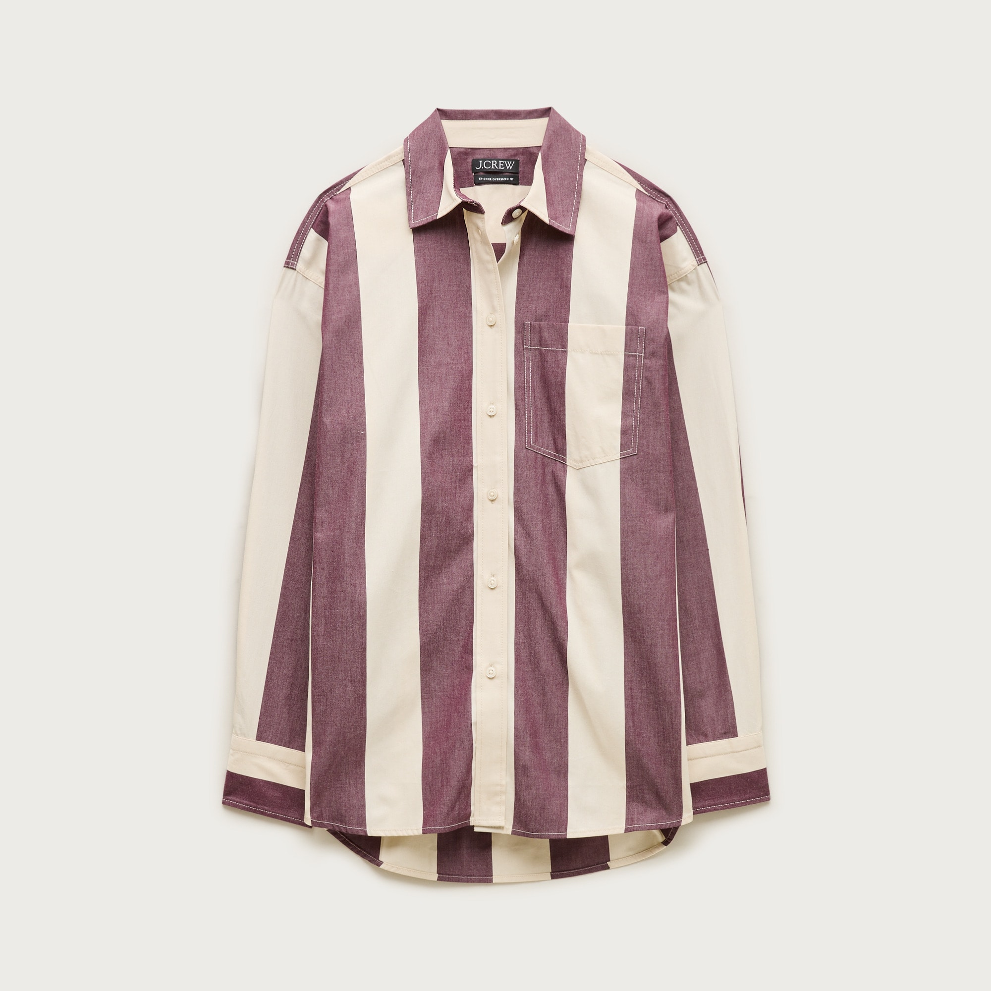 Étienne oversized shirt in striped cotton poplin