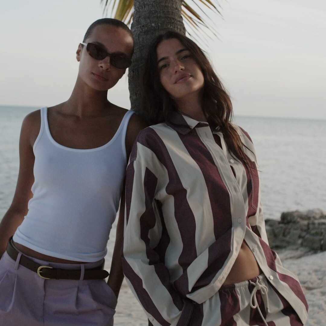 &Eacute;tienne oversized shirt in striped cotton poplin