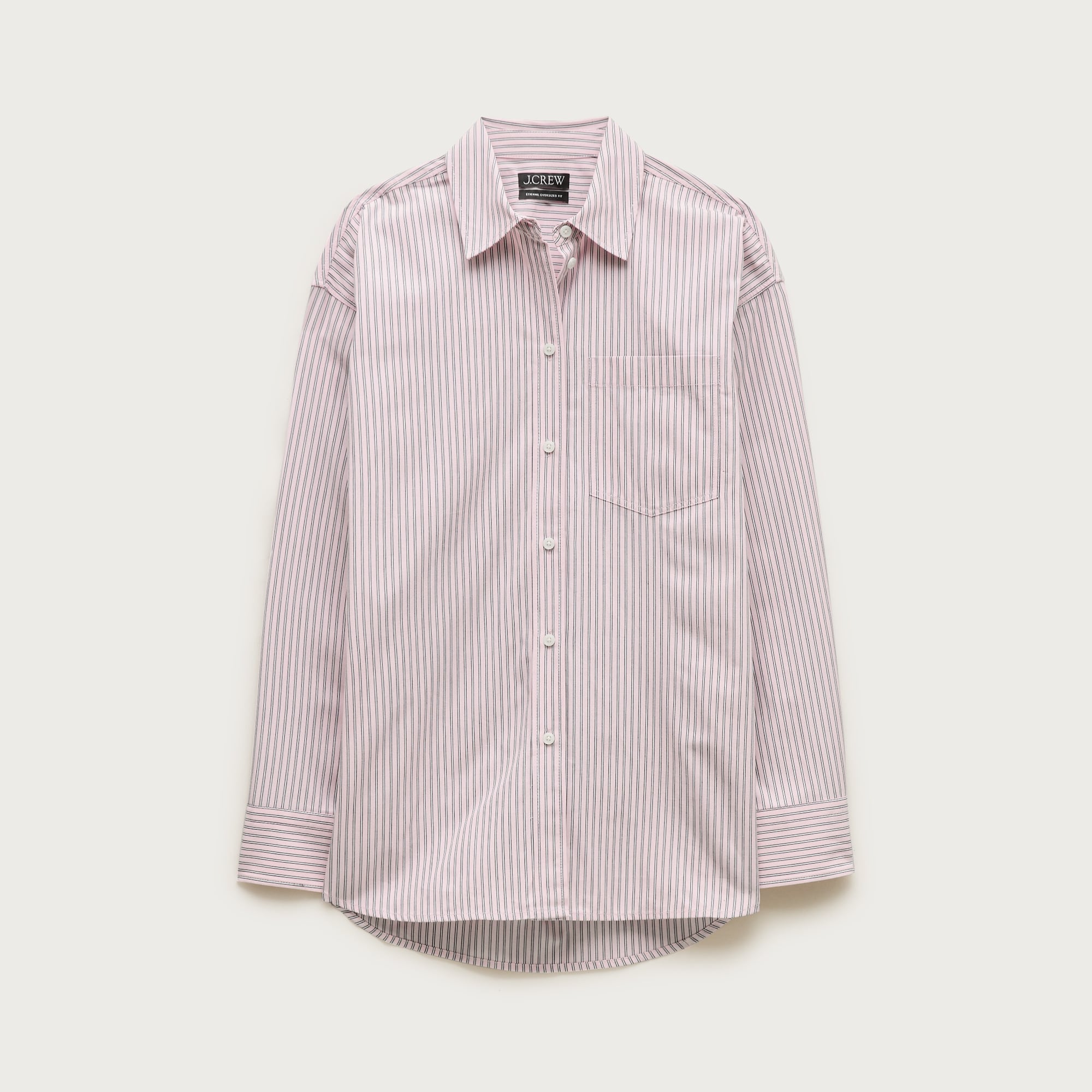 Étienne oversized shirt in striped cotton poplin