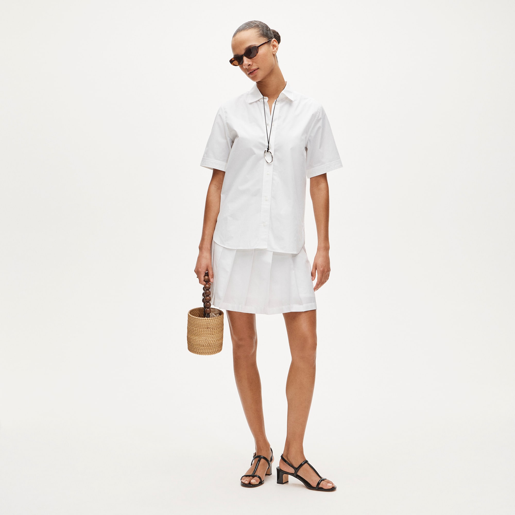 Gar&ccedil;on short-sleeve shirt in cotton poplin - image 3