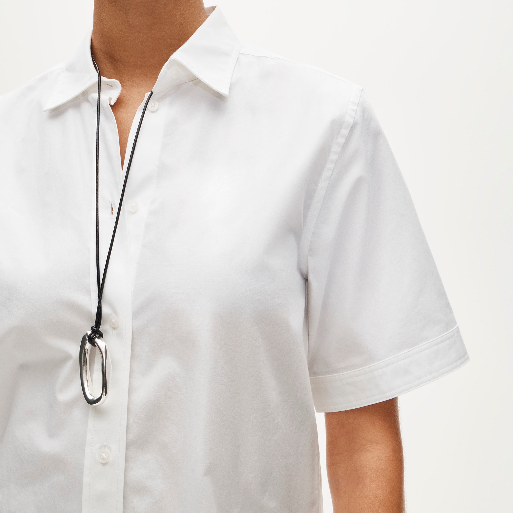 Gar&ccedil;on short-sleeve shirt in cotton poplin - image 4