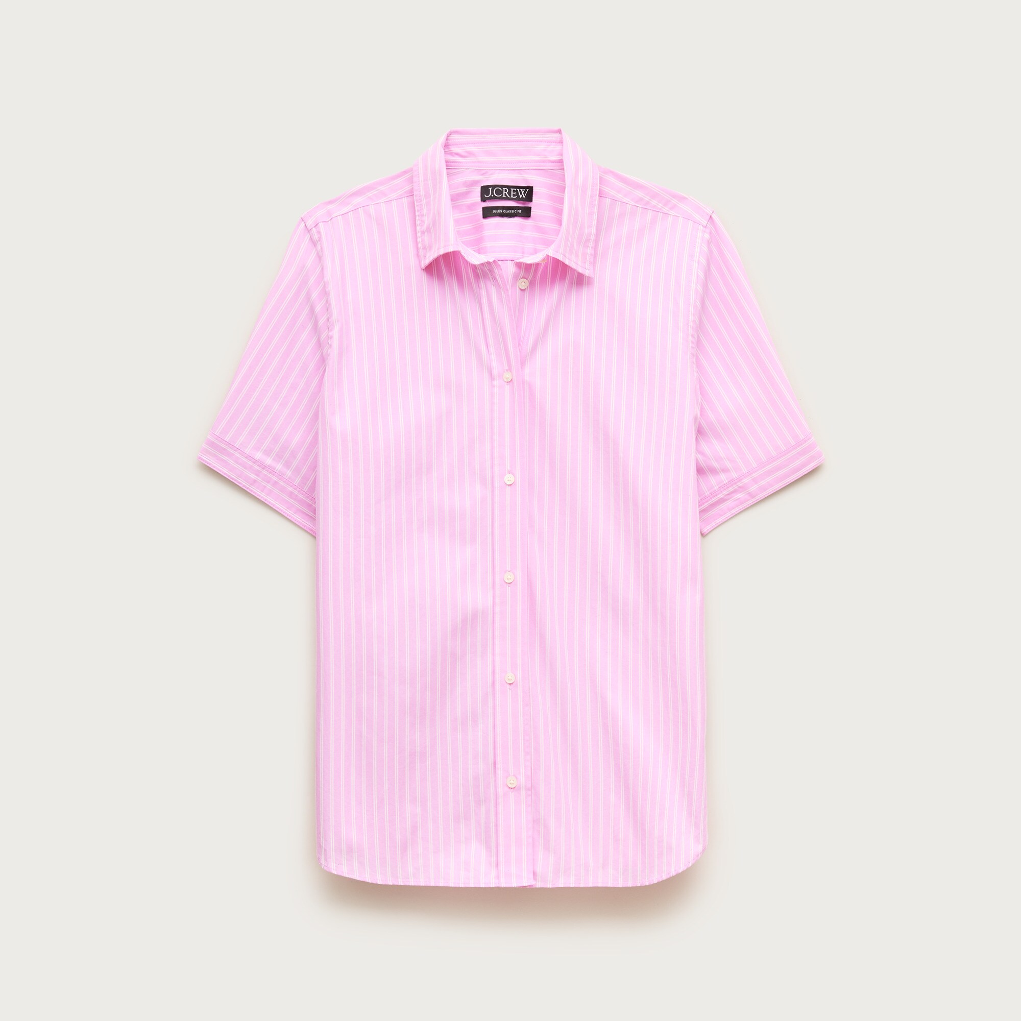 Garçon short-sleeve shirt in striped cotton poplin