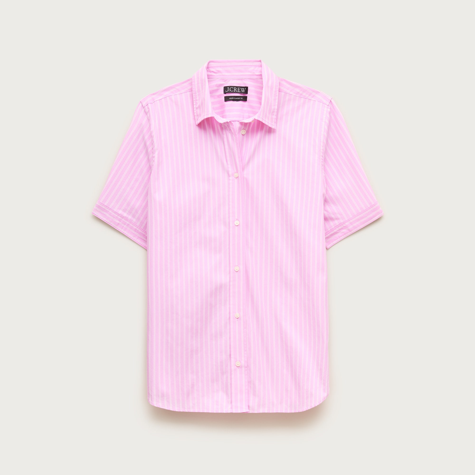 Garçon short-sleeve shirt in striped cotton poplin