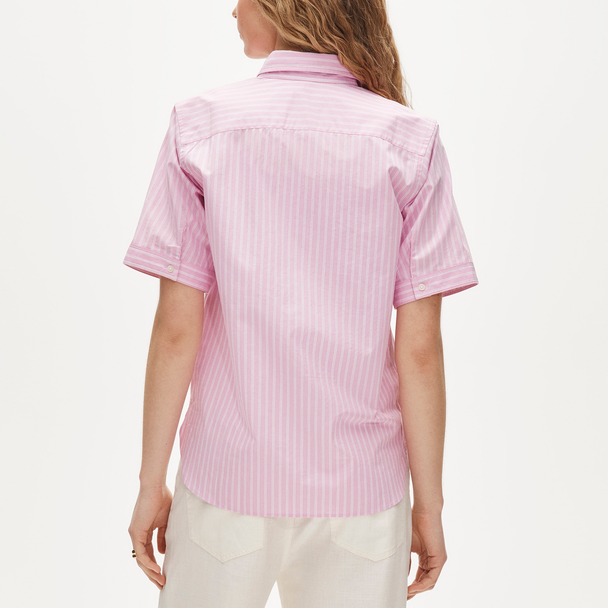 Garçon Short-sleeve Shirt In Striped Cotton Poplin For Women | J.Crew