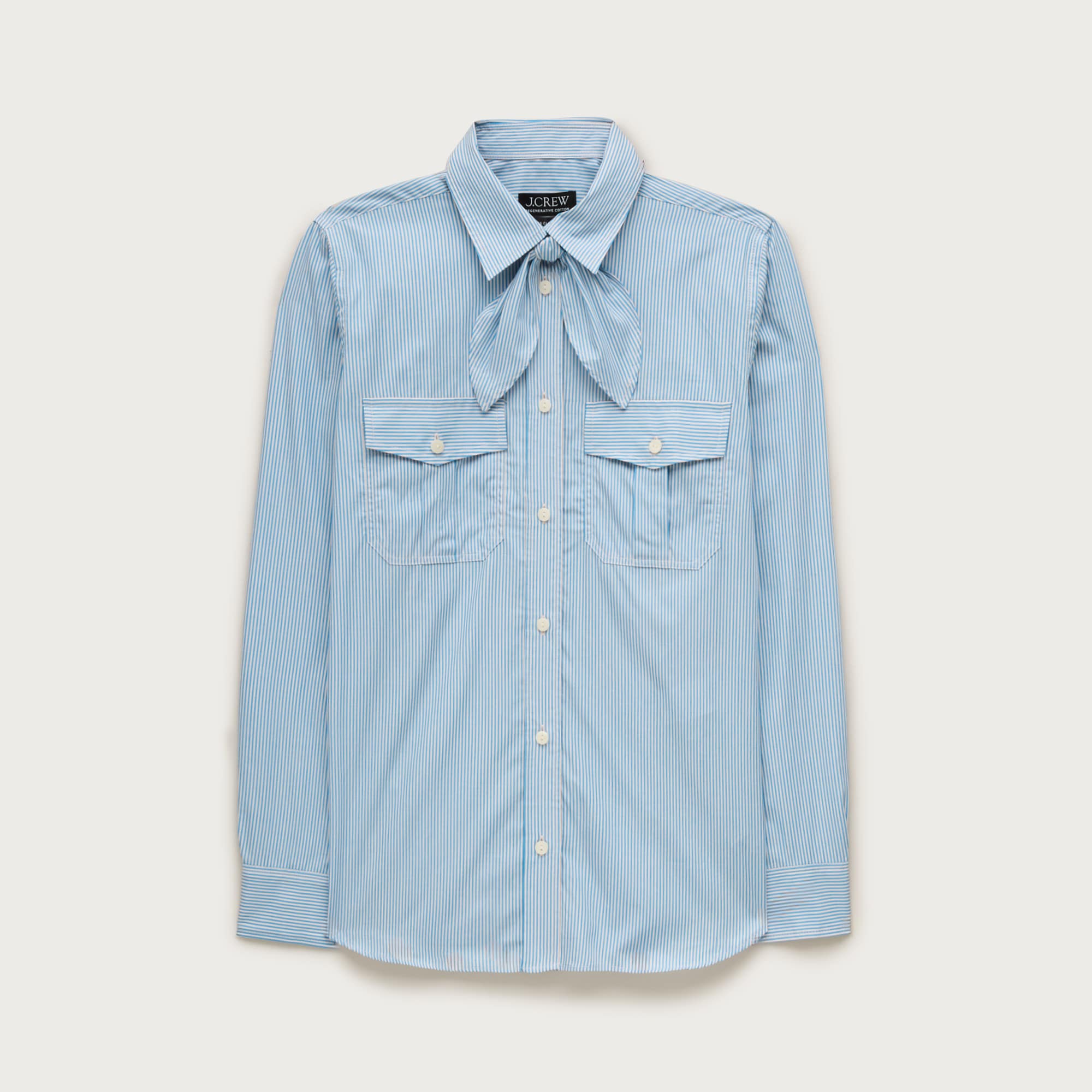 Jules classic-fit tie-neck shirt