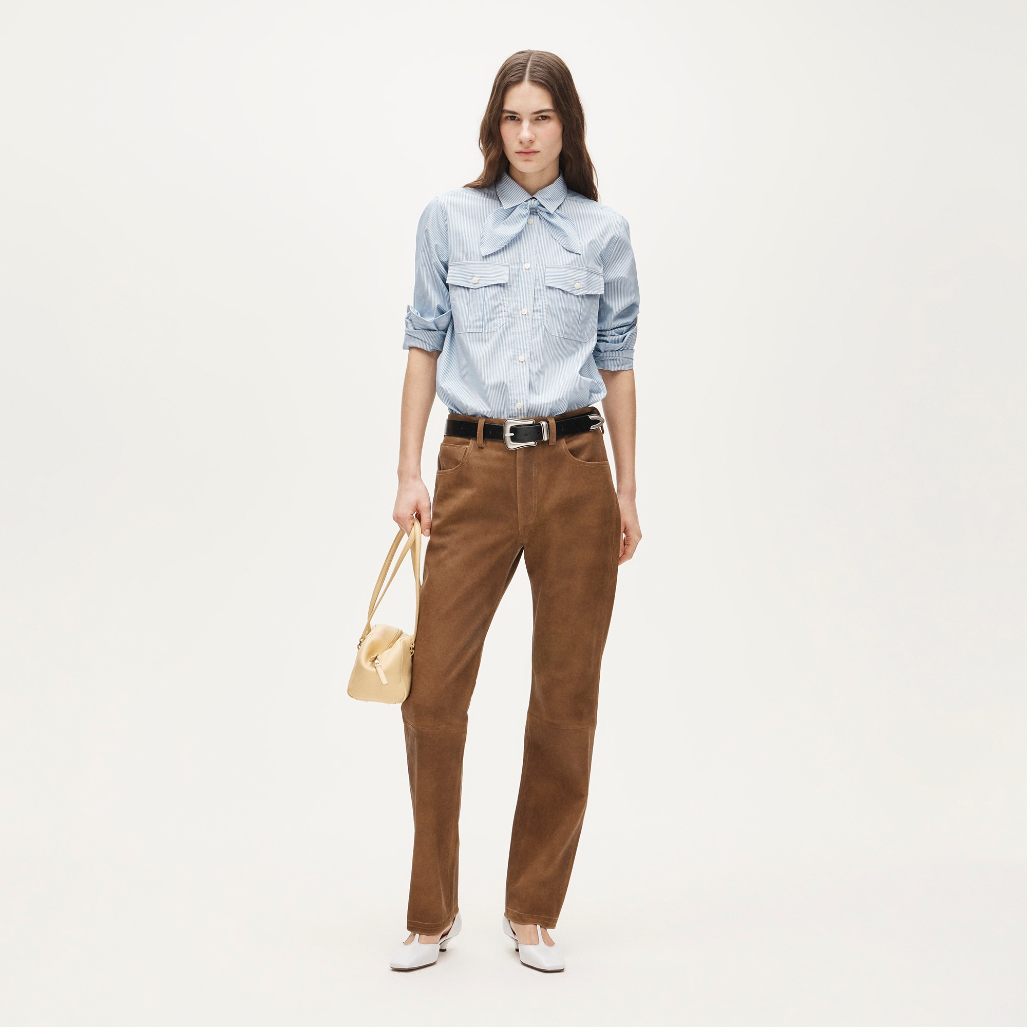 Jules classic-fit tie-neck shirt - image 3