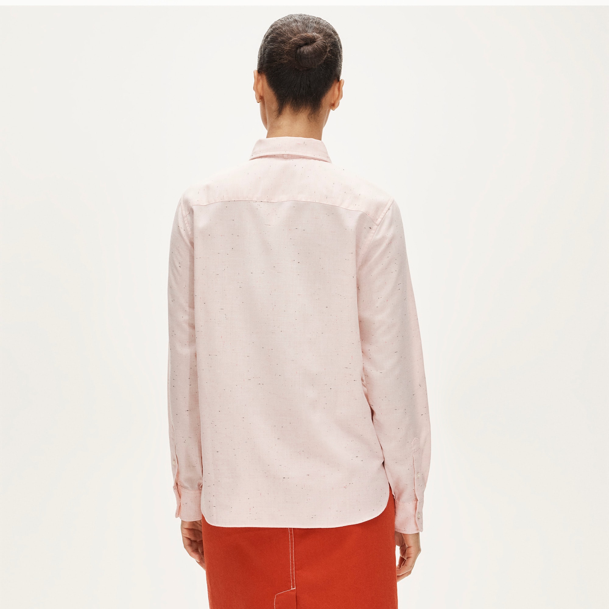 Jules classic-fit tie-neck shirt in speckles