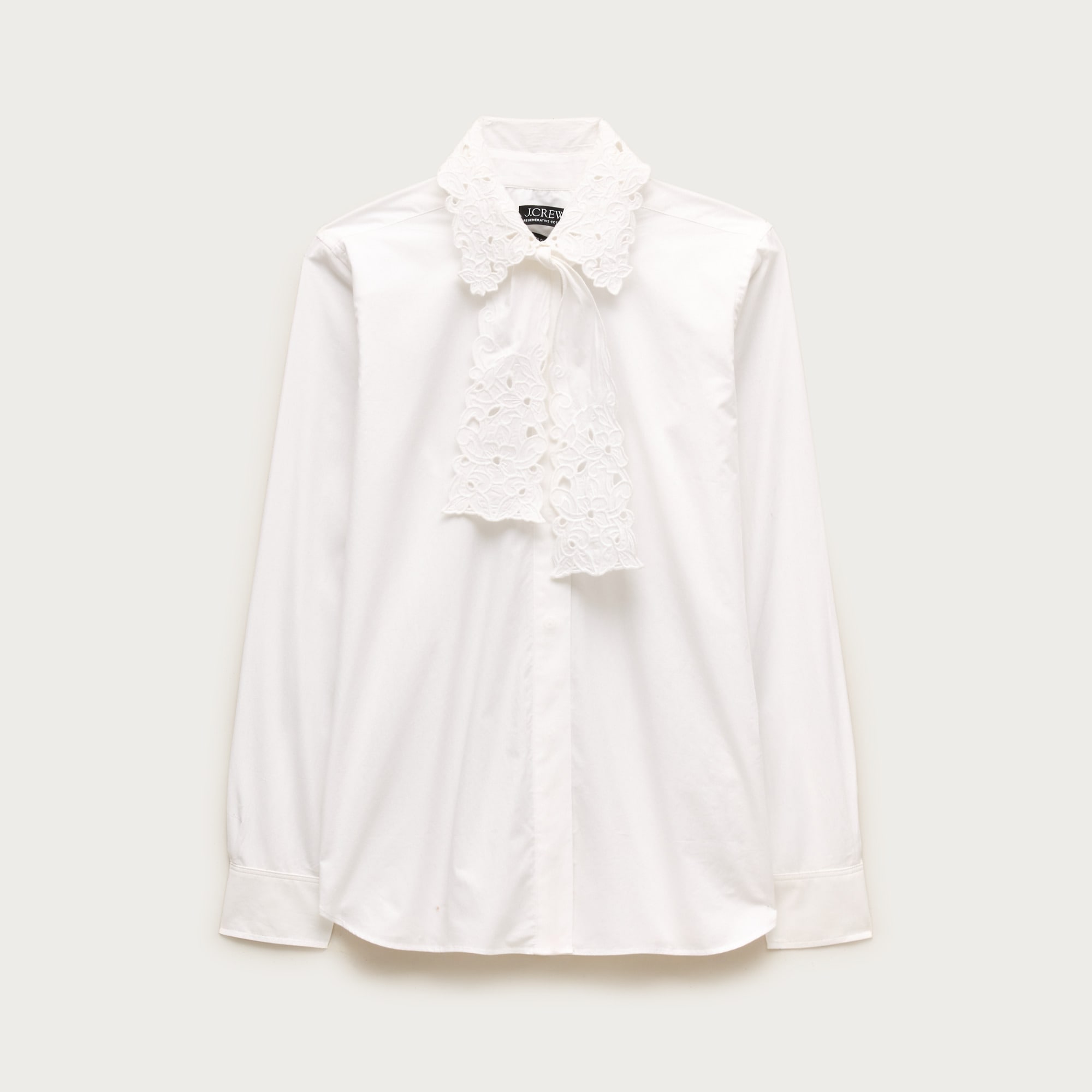 Jules classic-fit eyelet tie-neck shirt