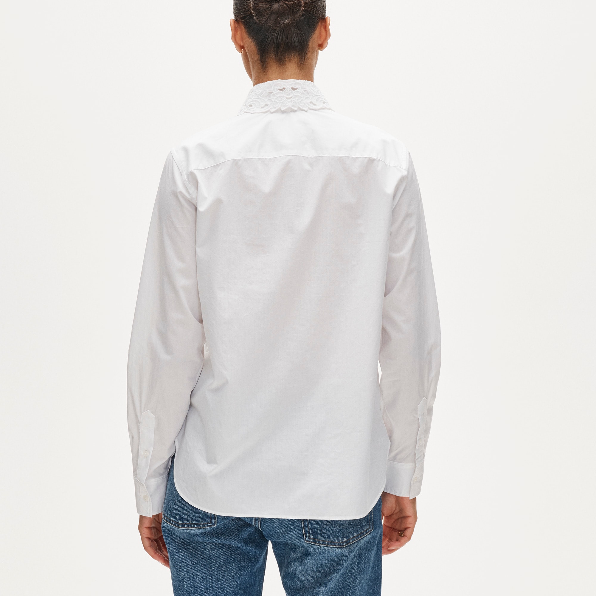 Jules classic-fit eyelet tie-neck shirt