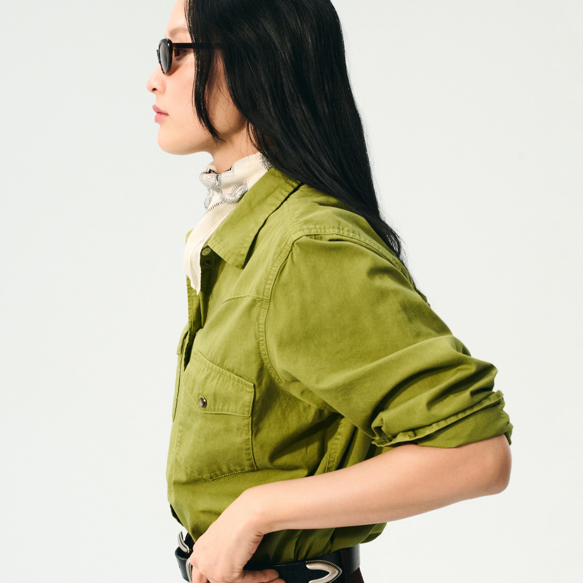 womens Jules classic-fit shirt in garment dye