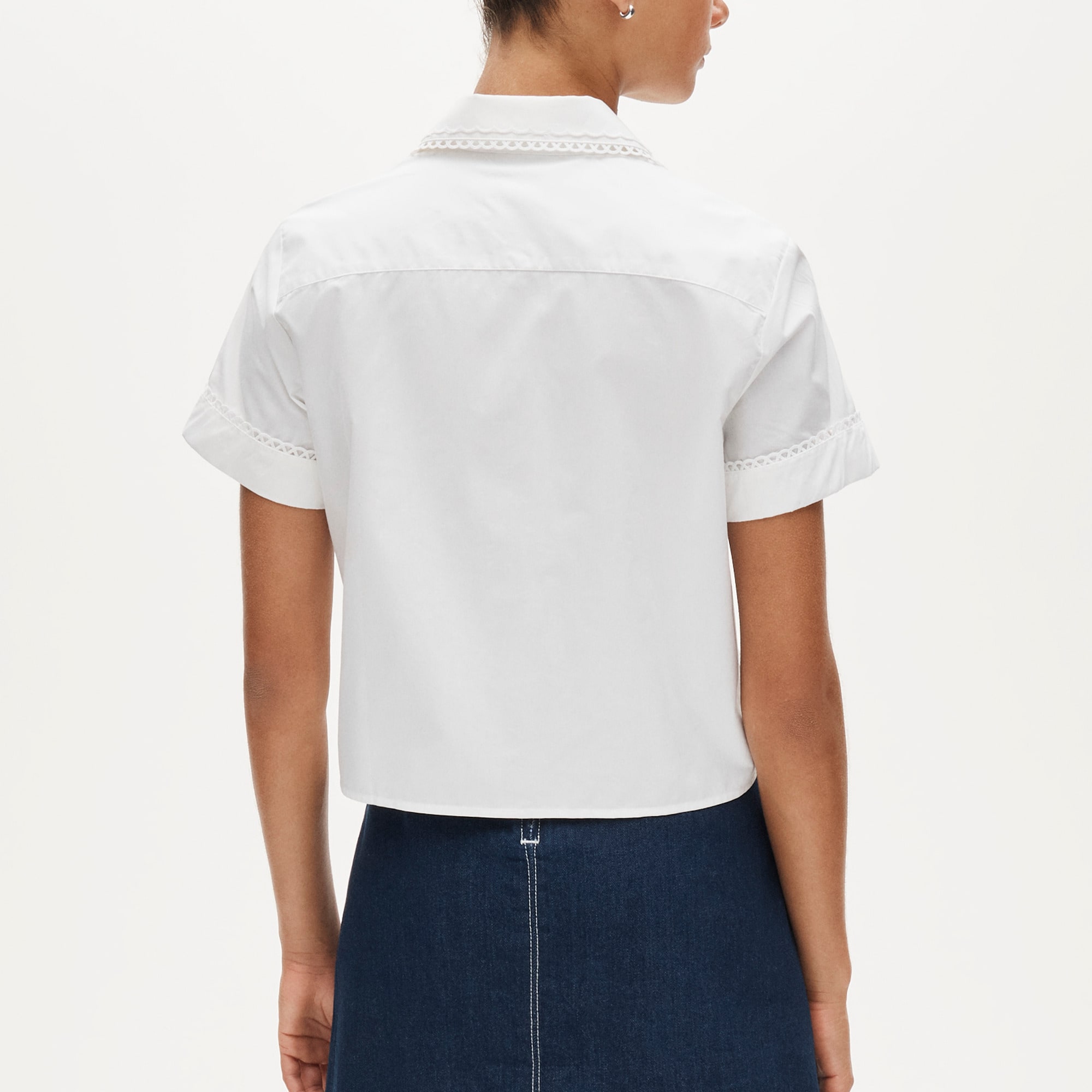 Gamine scallop-trim button-down shirt - image 5