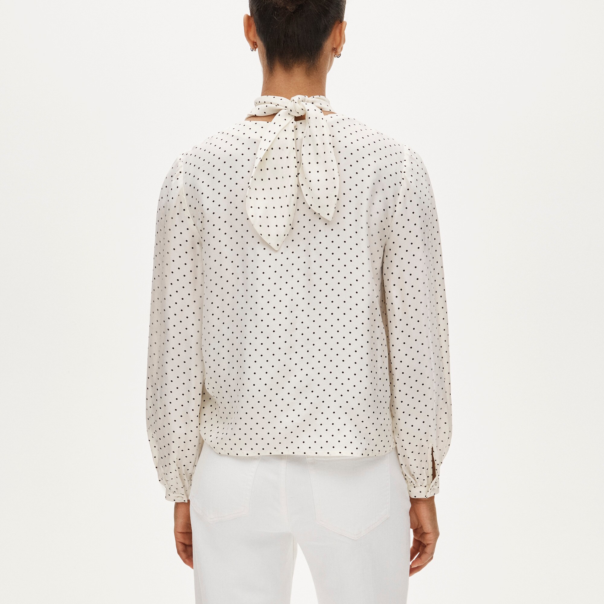 Scarf-neck shirt