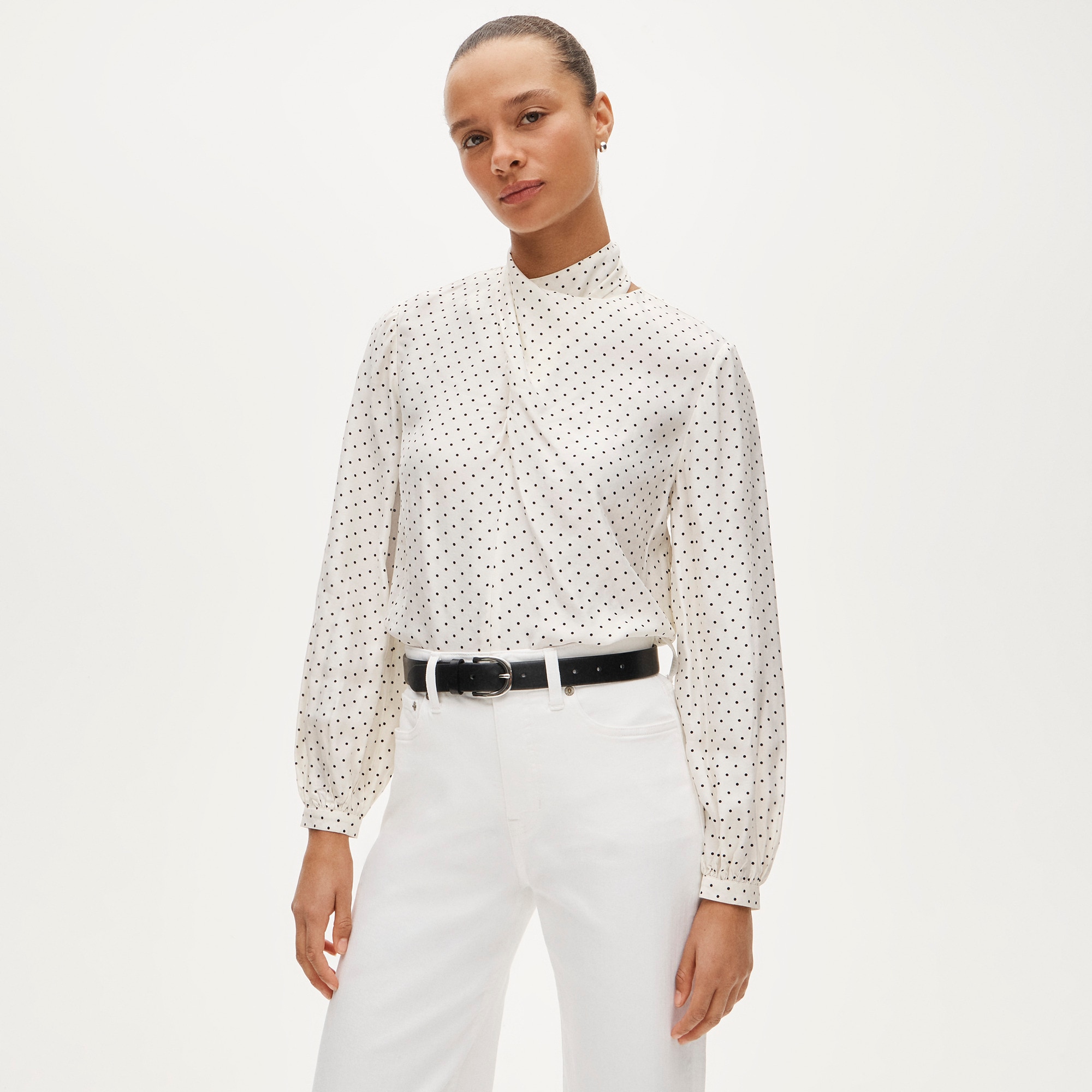 womens Scarf-neck shirt