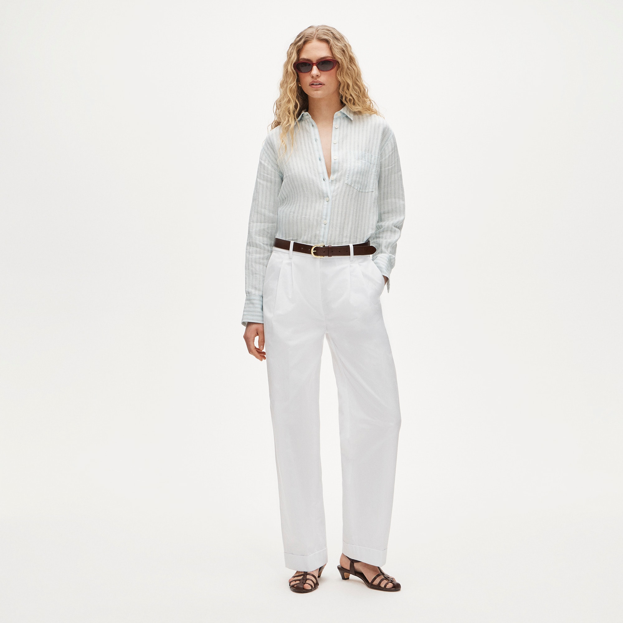 Gar&ccedil;on classic shirt in striped linen - image 3