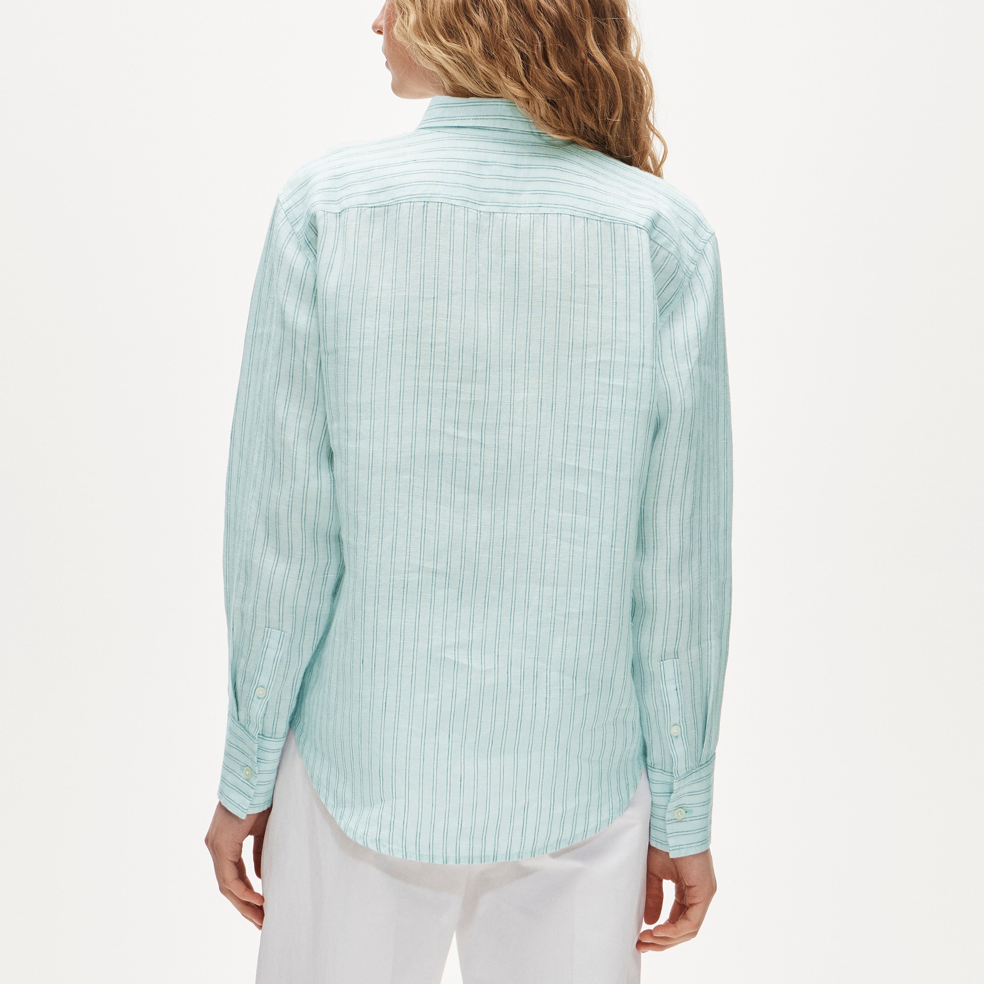Garçon classic button-up shirt in striped linen