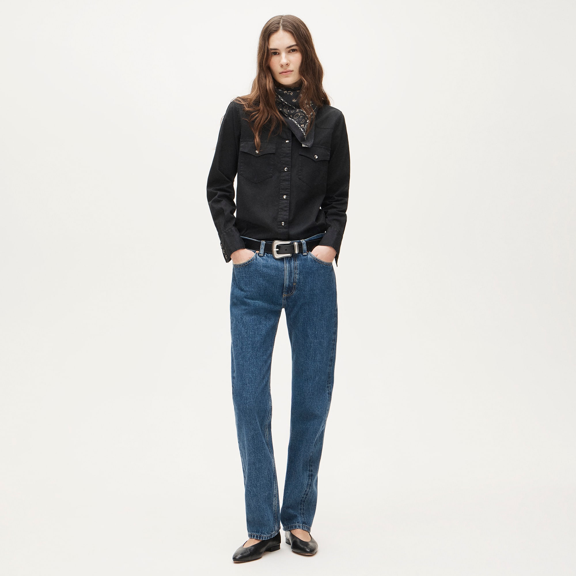 Women's Lee® X J.Crew Jules garment-dyed western button-up shirt