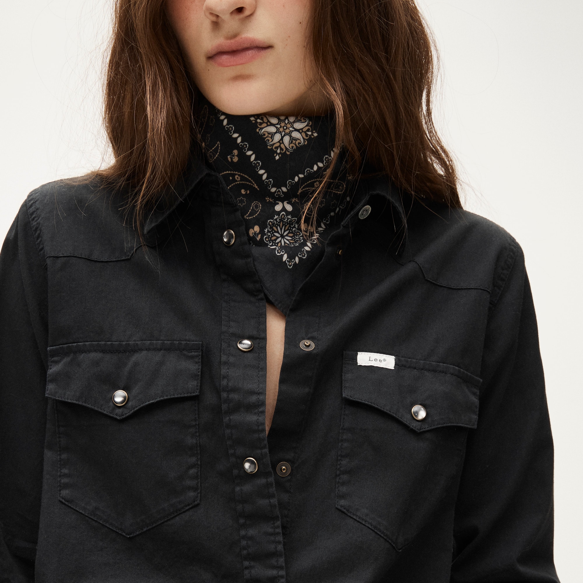 Women's Lee® X J.Crew Jules garment-dyed western button-up shirt