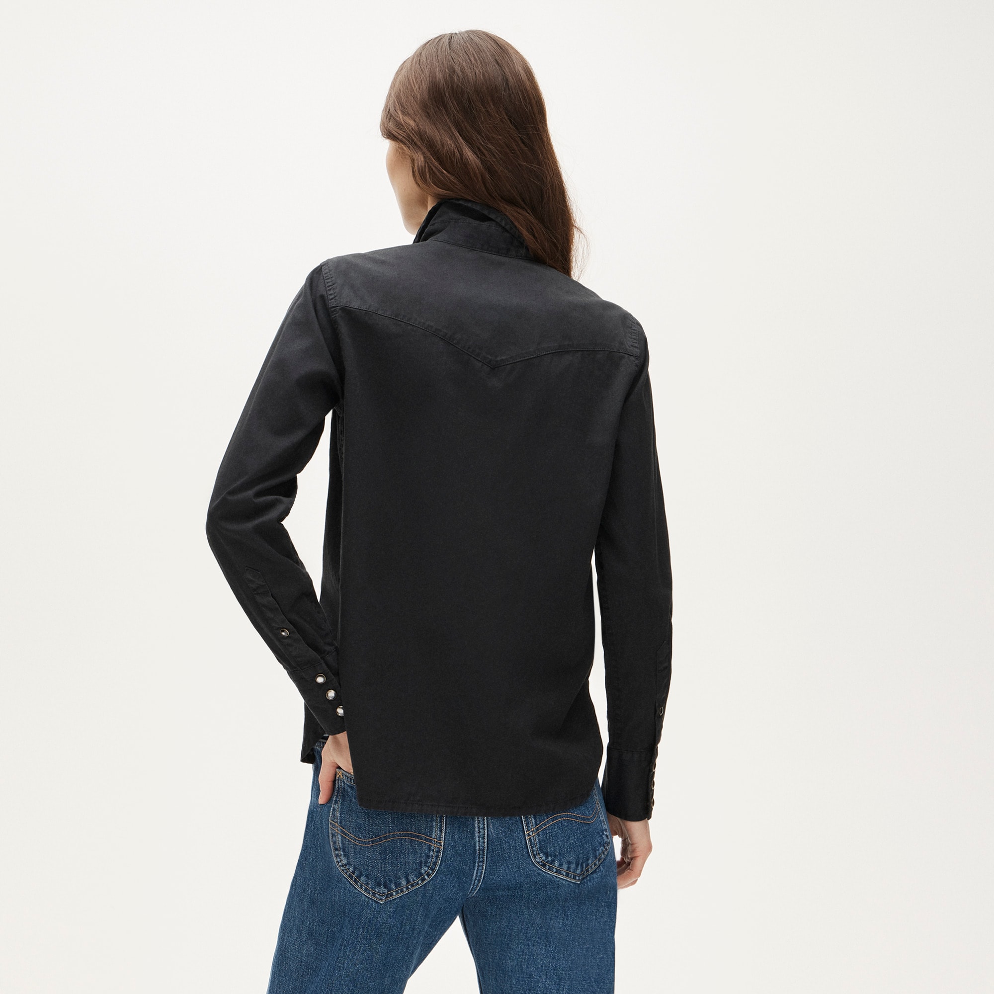 Women's Lee® X J.Crew Jules garment-dyed western button-up shirt