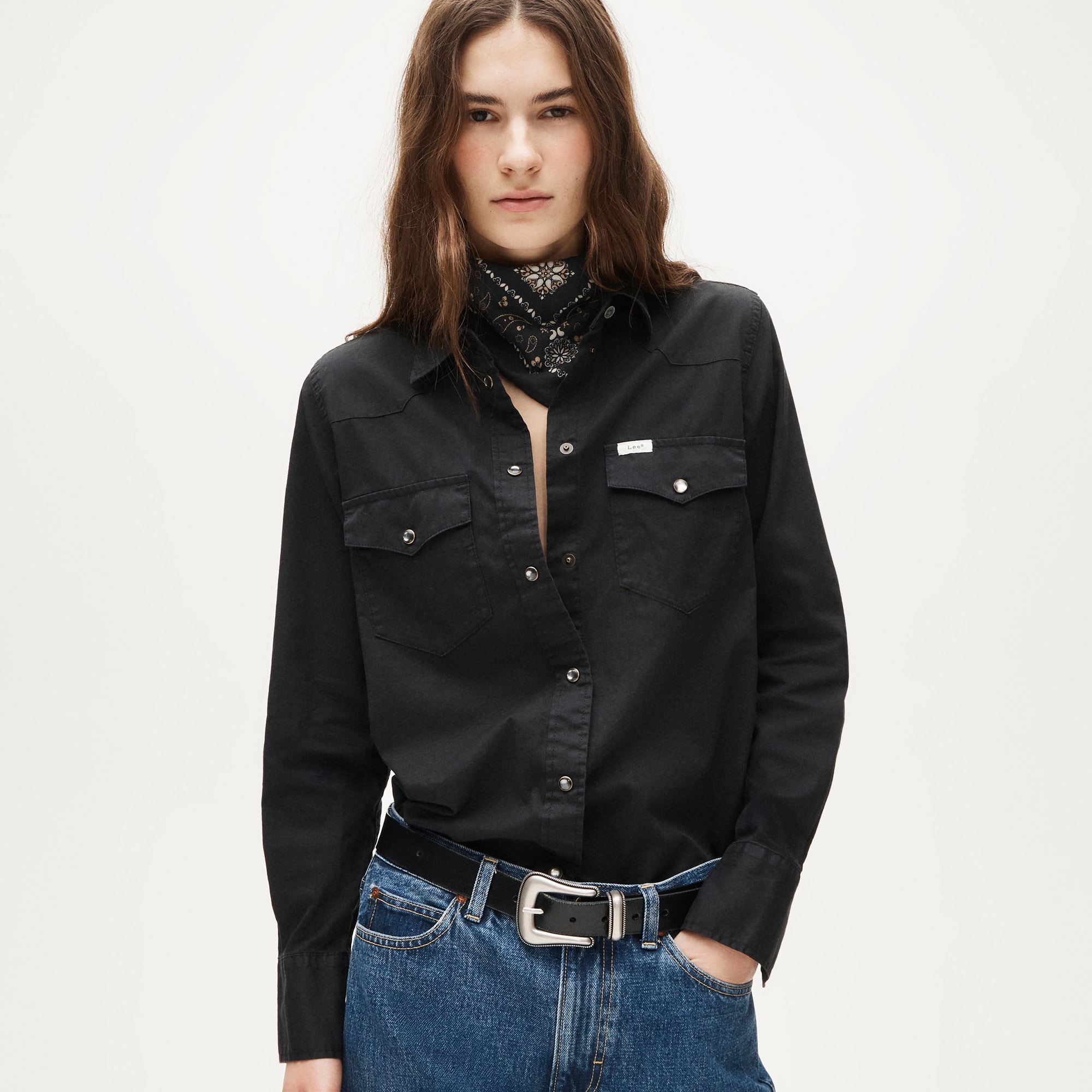 womens Women's Lee&reg; X J.Crew Jules garment-dyed western shirt