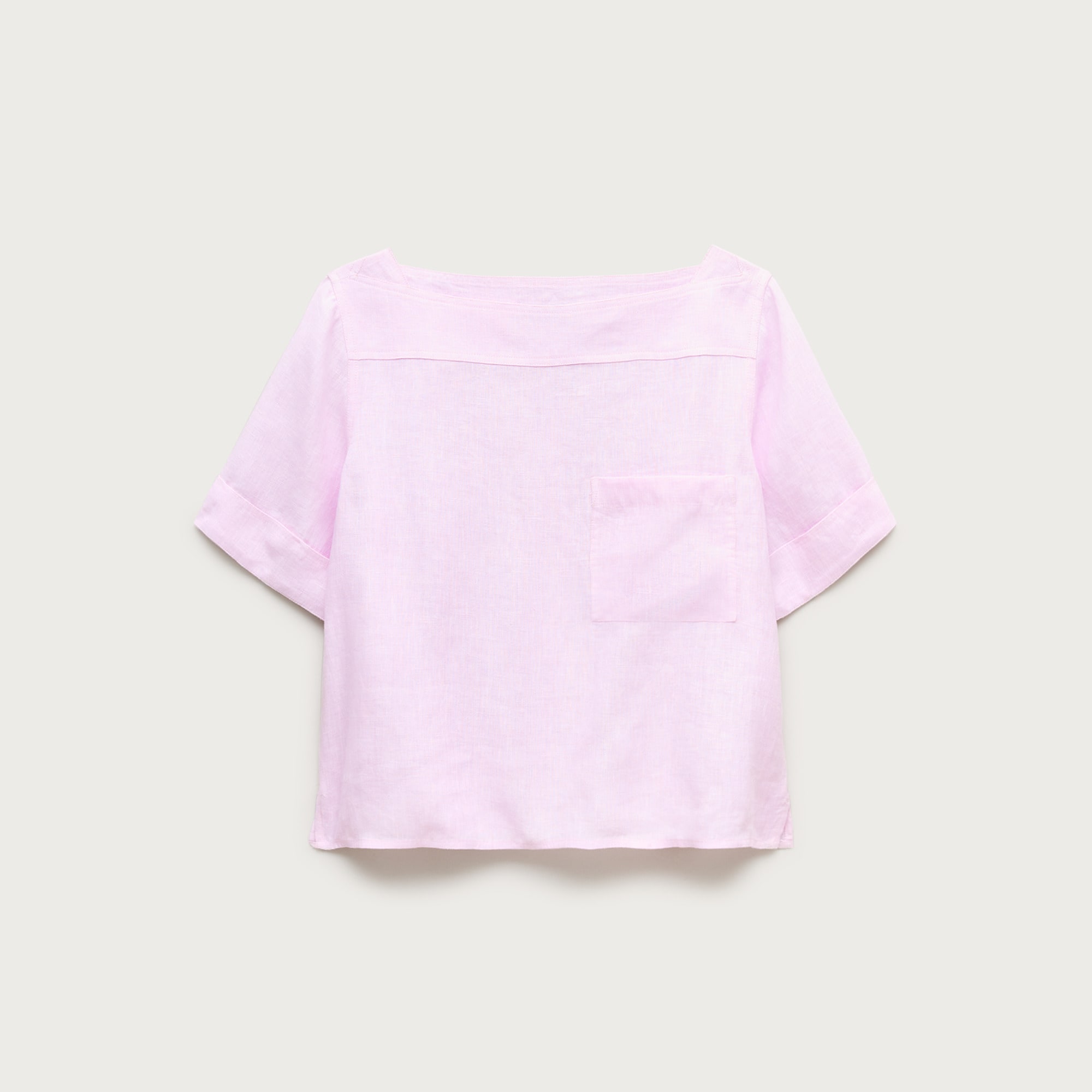 Boatneck tee in linen