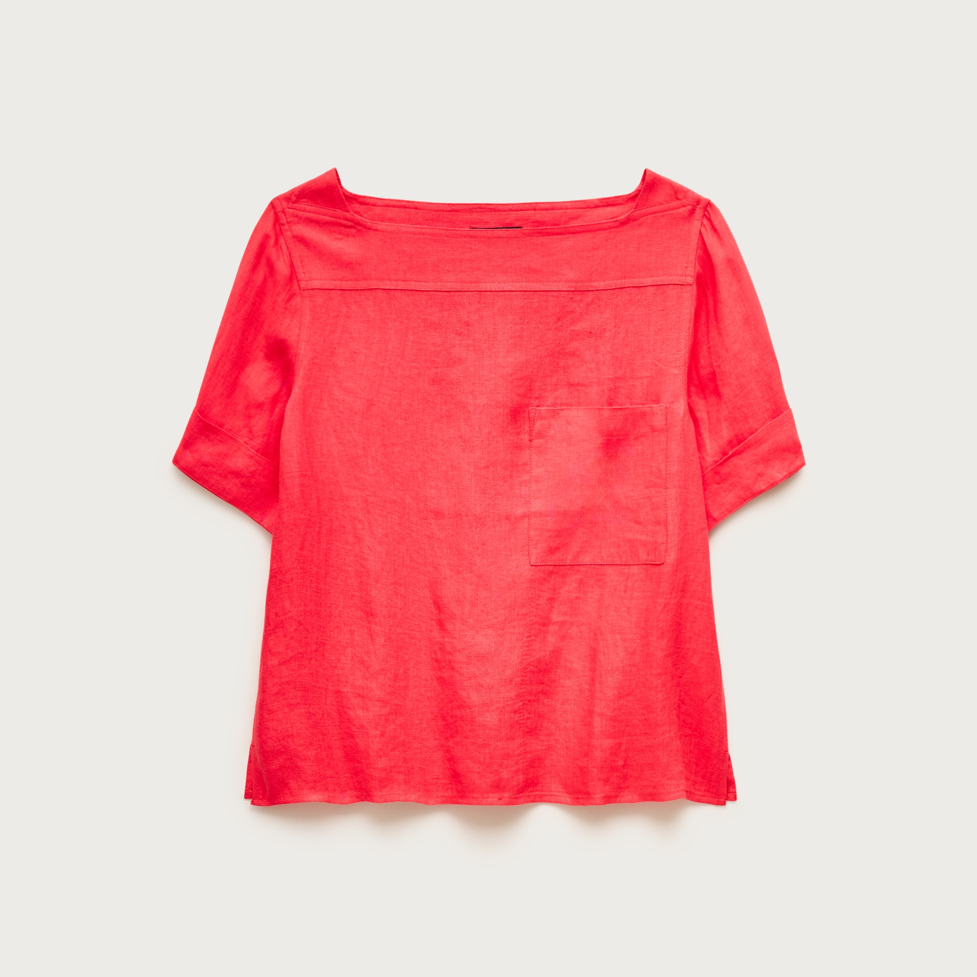 Boatneck Tee In Linen For Women | J.Crew