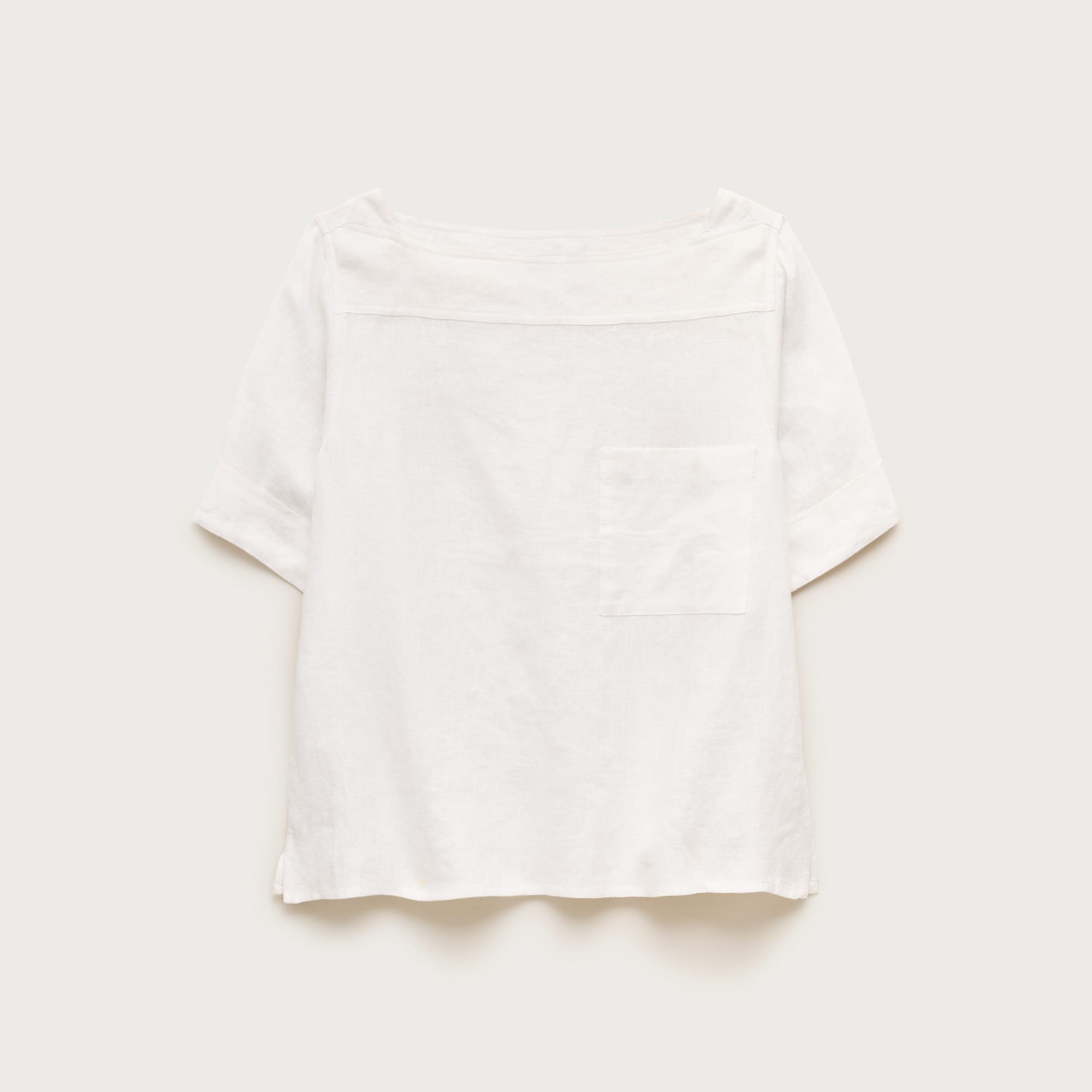 Boatneck tee in linen from J.Crew - $98