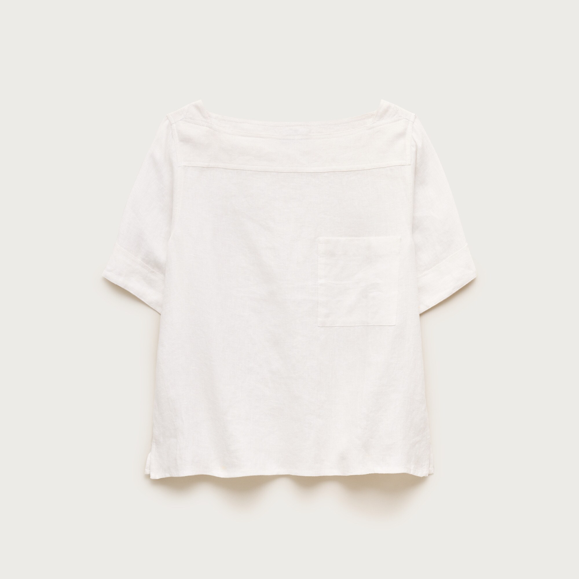 Boatneck Tee In Linen For Women | J.Crew