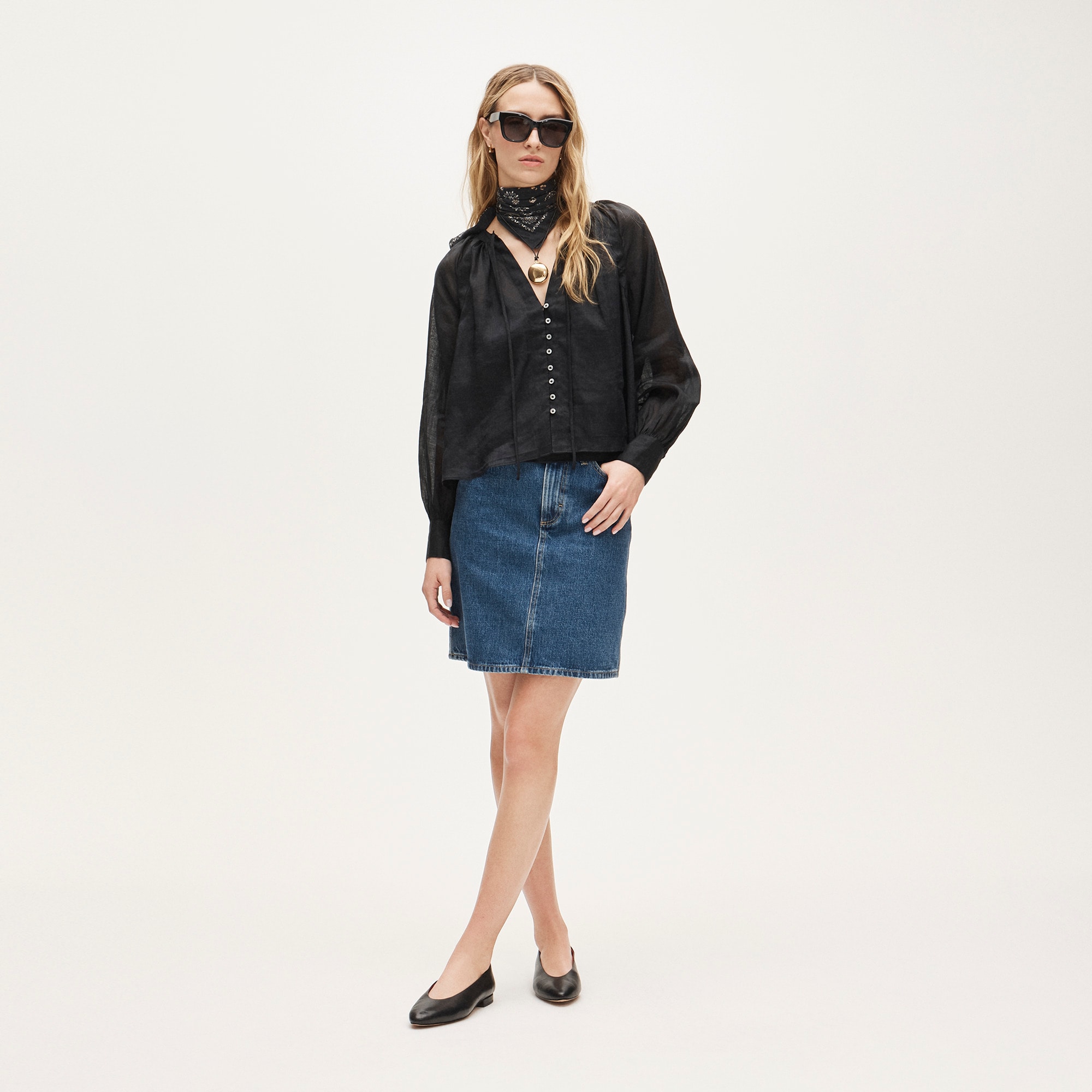 Popover top in ramie - image 3
