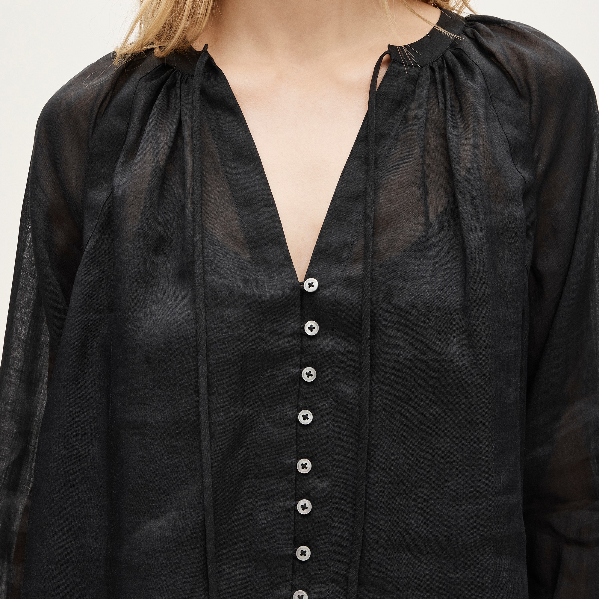 Popover top in ramie - image 4