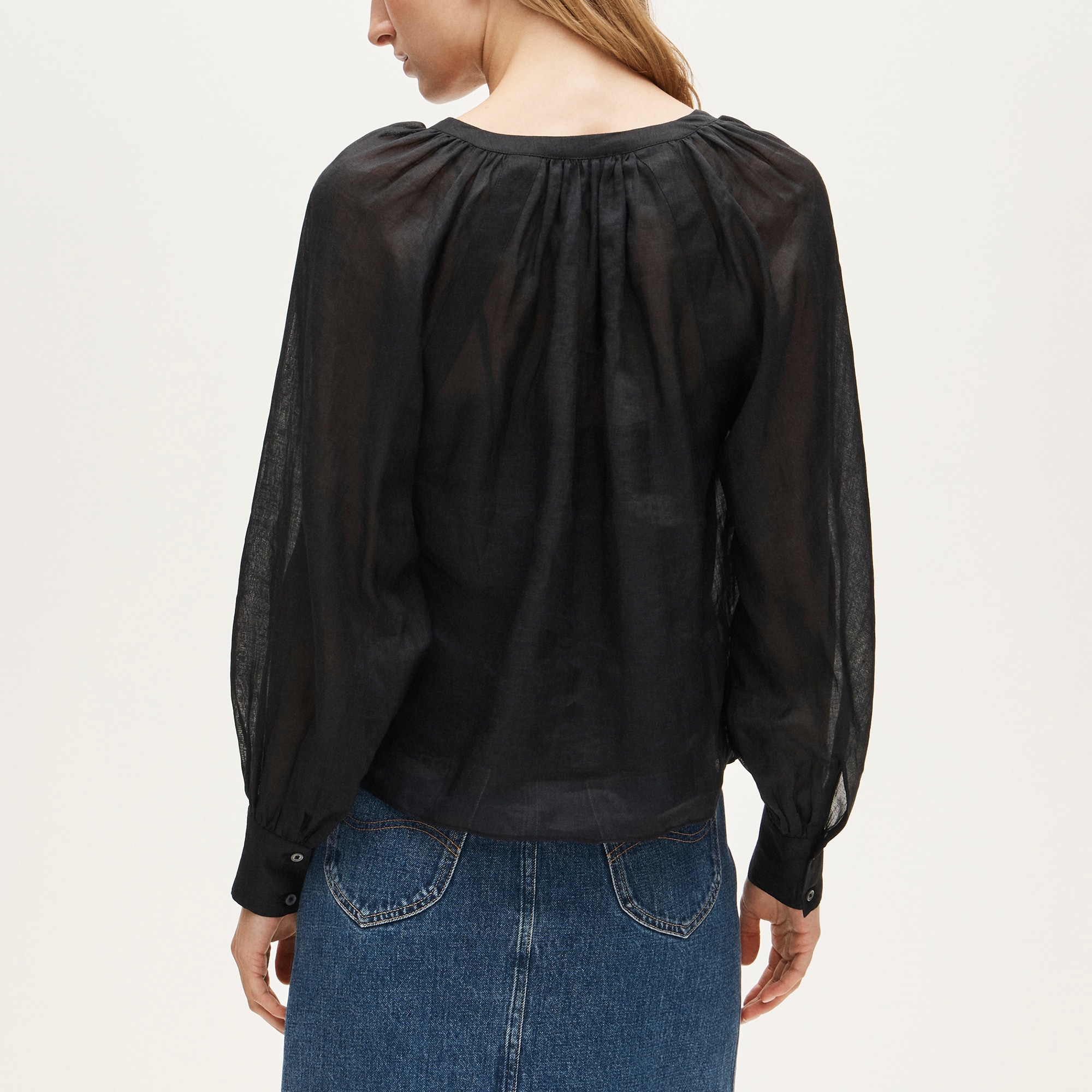 Popover top in ramie - image 5