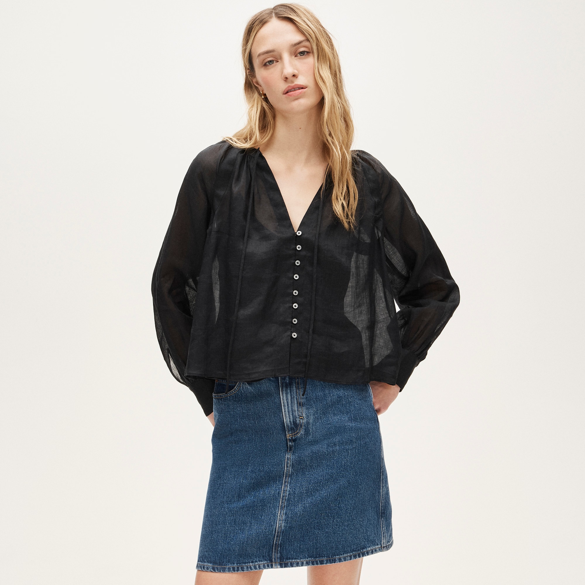 Popover top in ramie - image 2