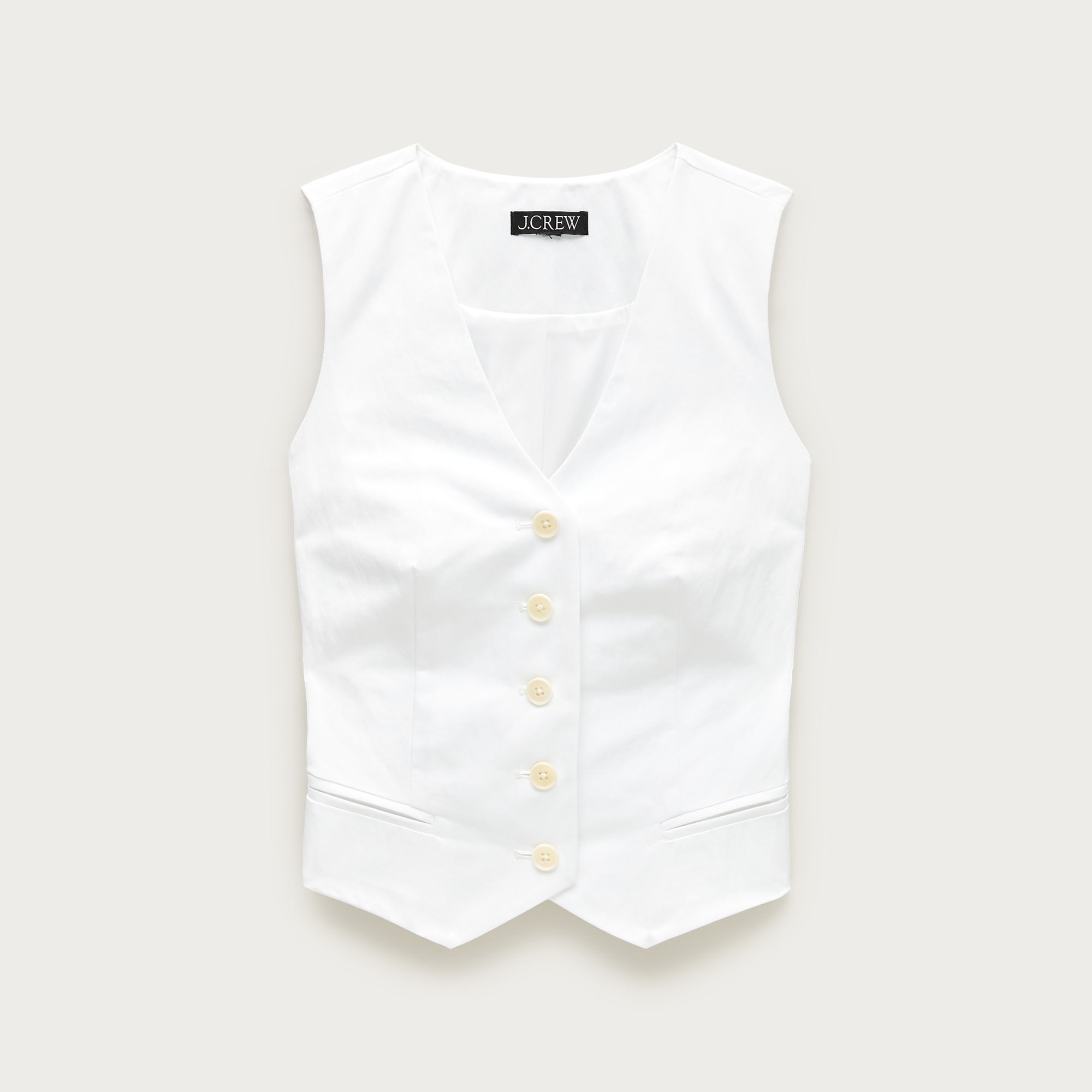 Shrunken V-neck vest top