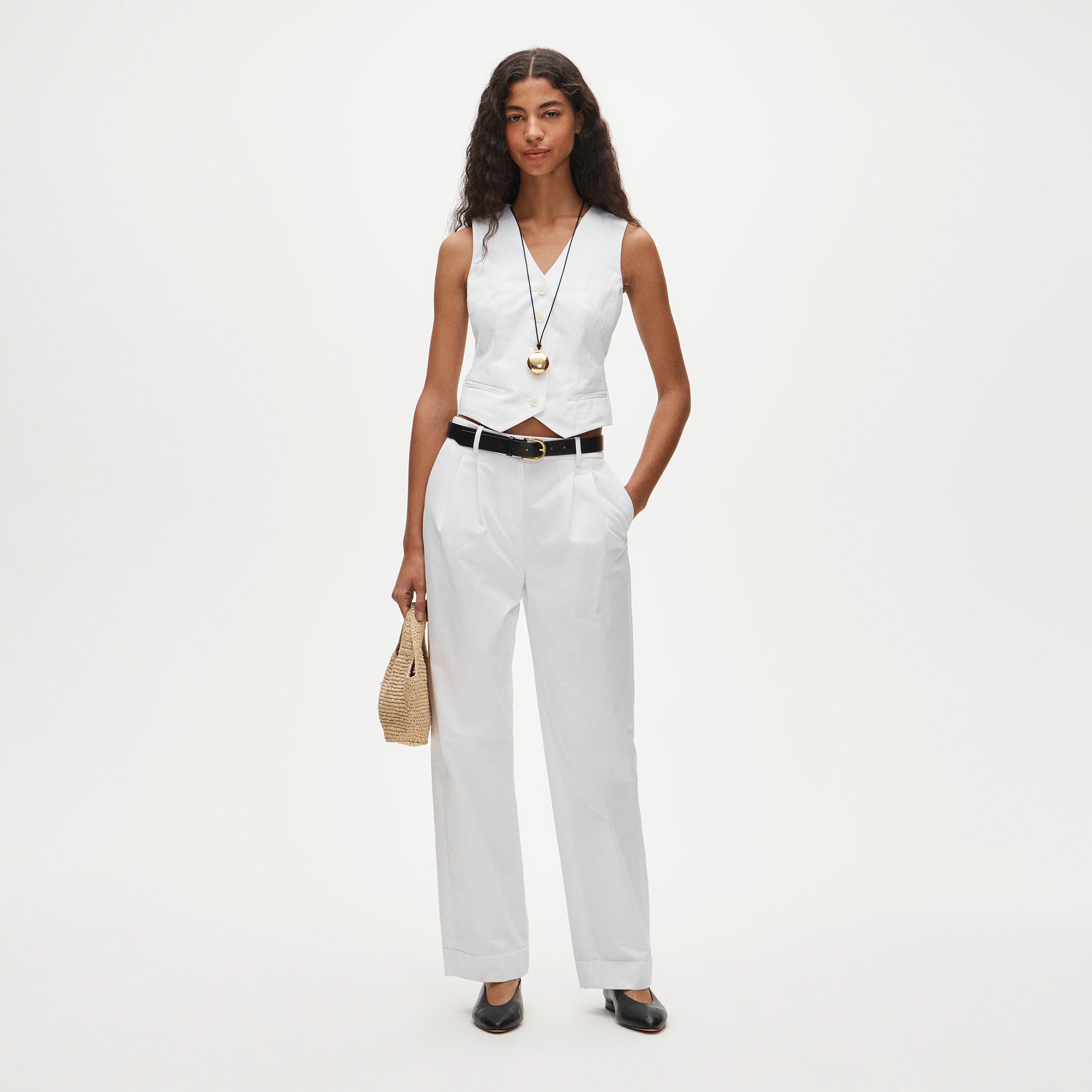 Shrunken V-neck vest top - image 3