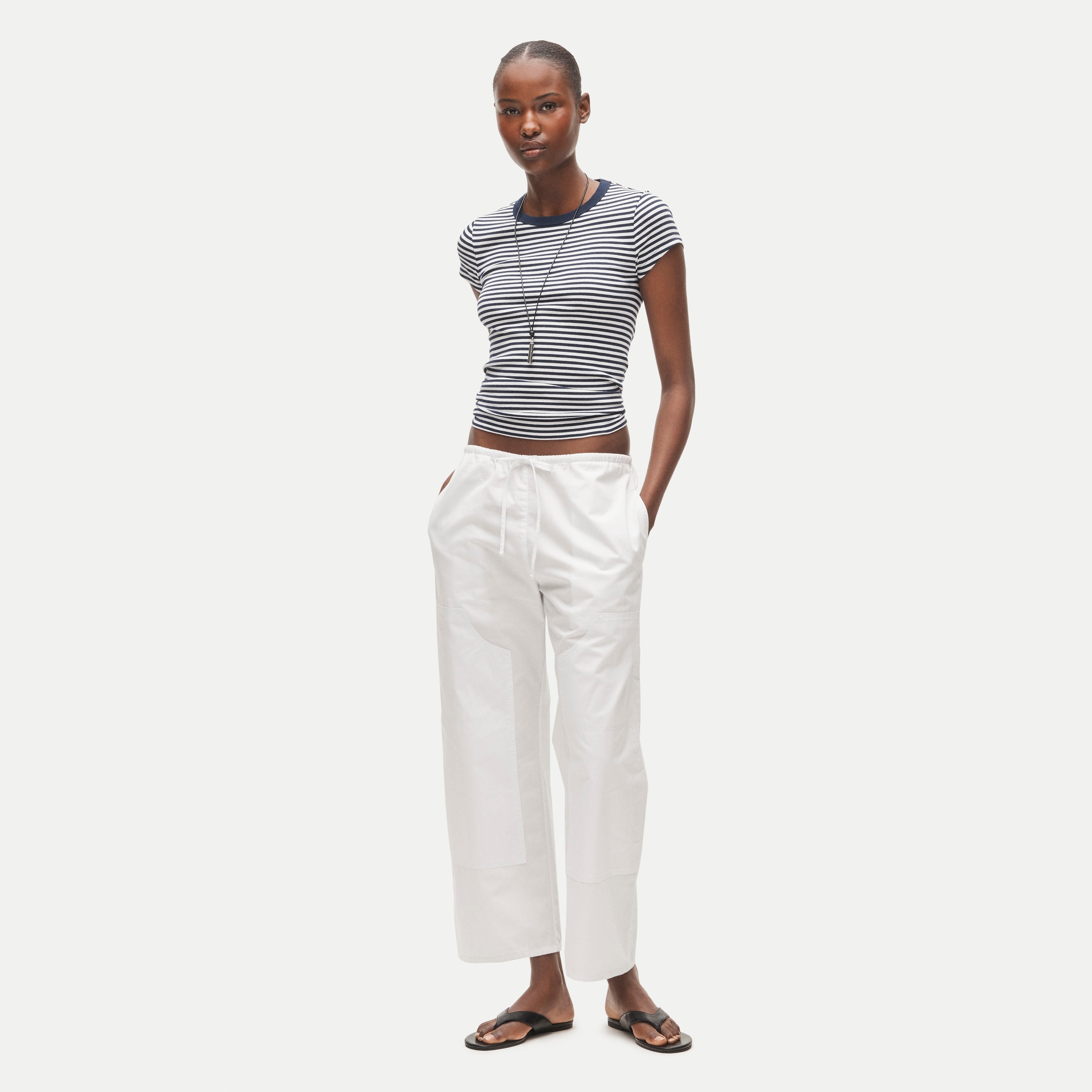 Perfect-fit crewneck T-shirt in stripe - thumbnail 6