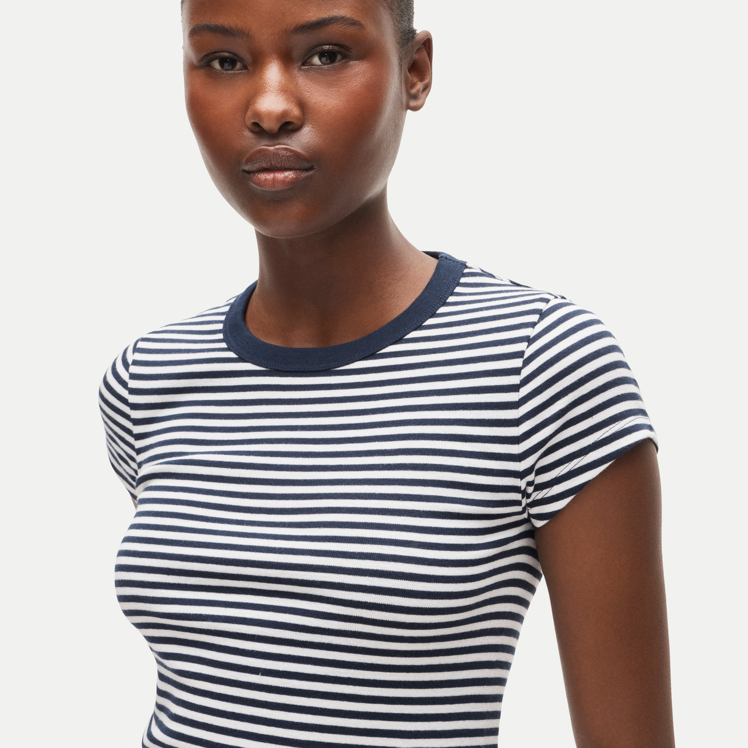 Perfect-fit Crewneck T-shirt In Stripe For Women | J.Crew