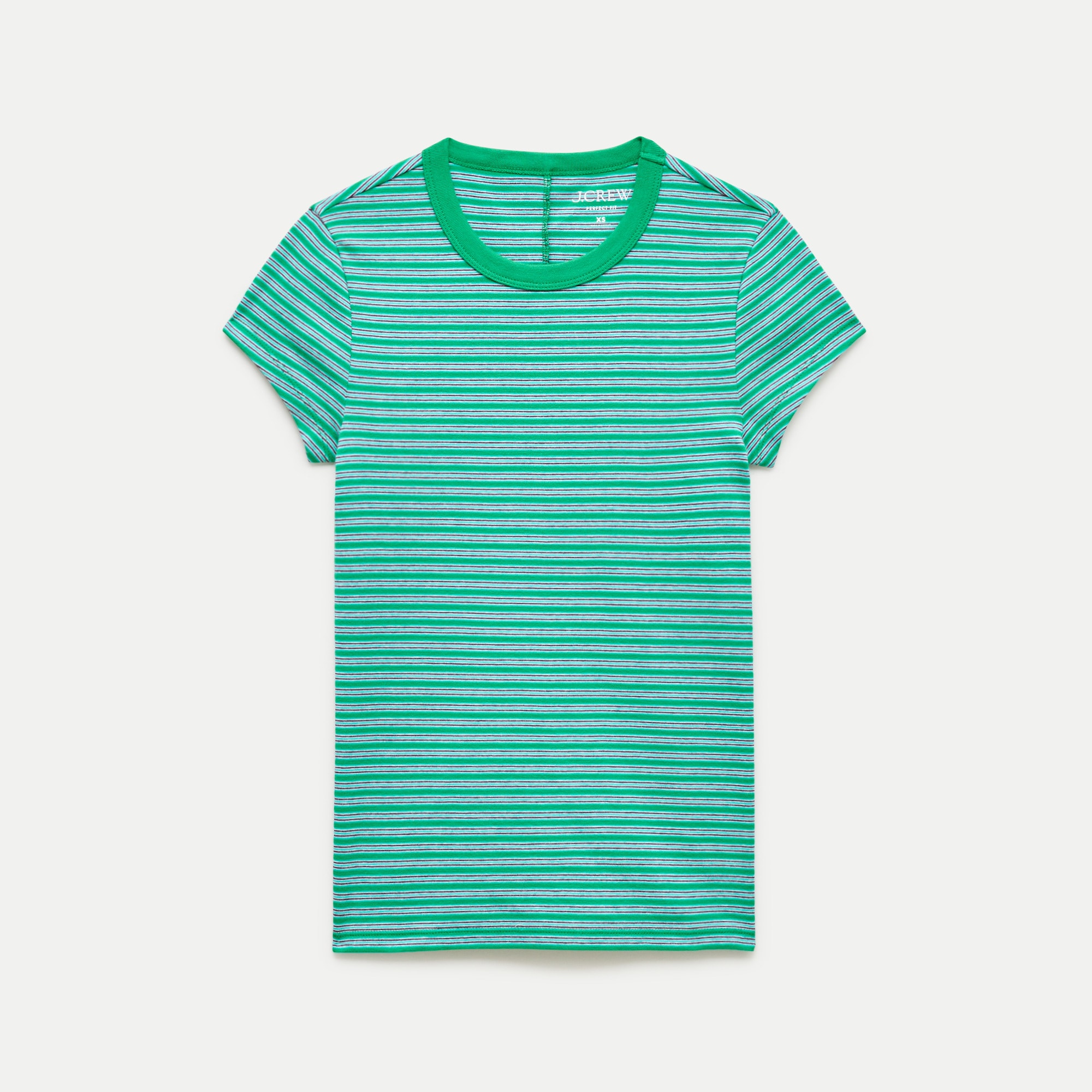 Perfect-fit crewneck T-shirt in stripe