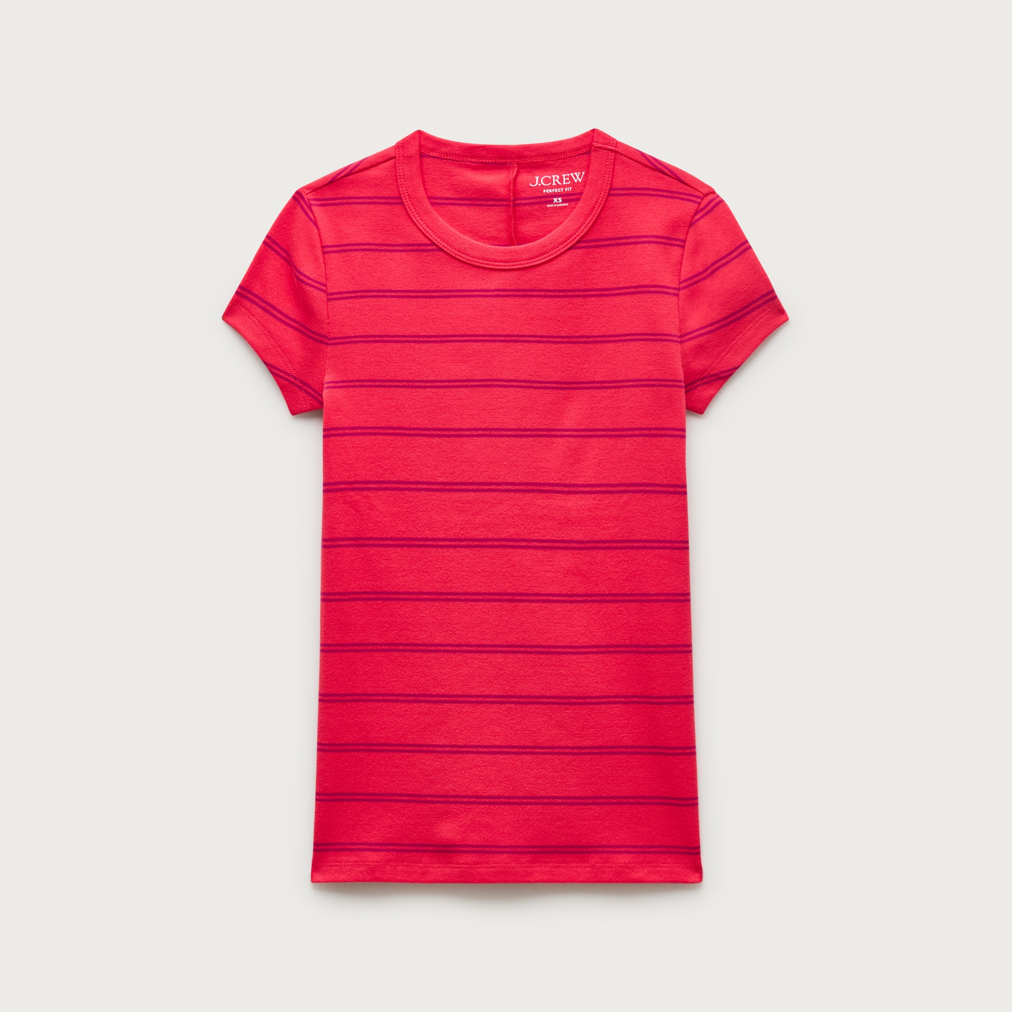 Perfect-fit crewneck T-shirt in stripe - image 2
