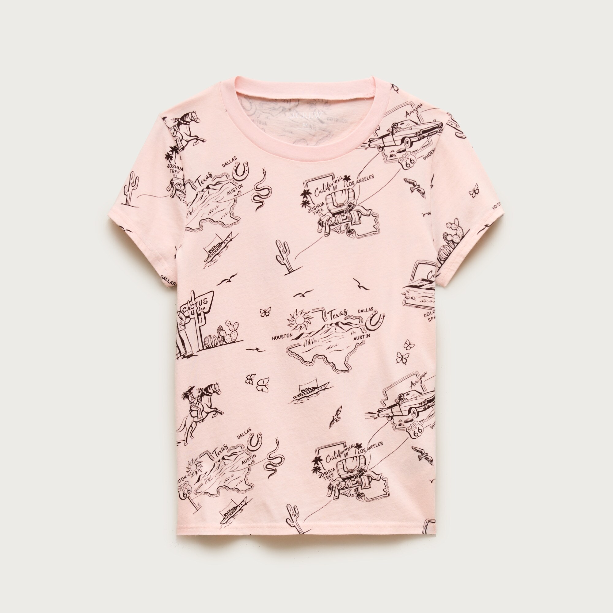 Road trip slim-fit graphic T-shirt in broken-in jersey