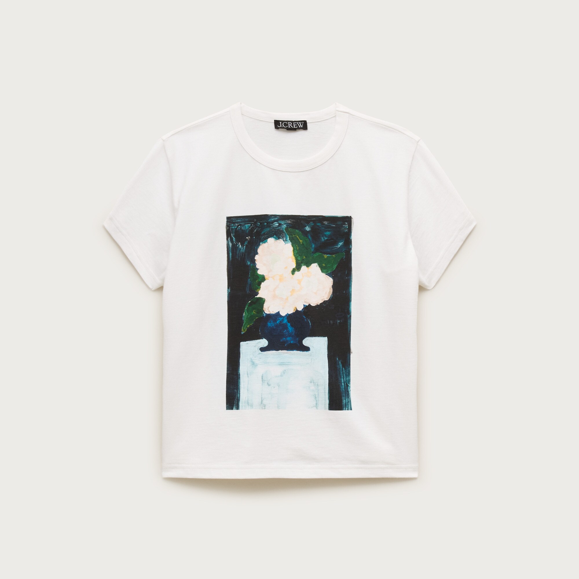 Boyfriend Jersey Classic-fit Hand Painted Graphic T-shirt For