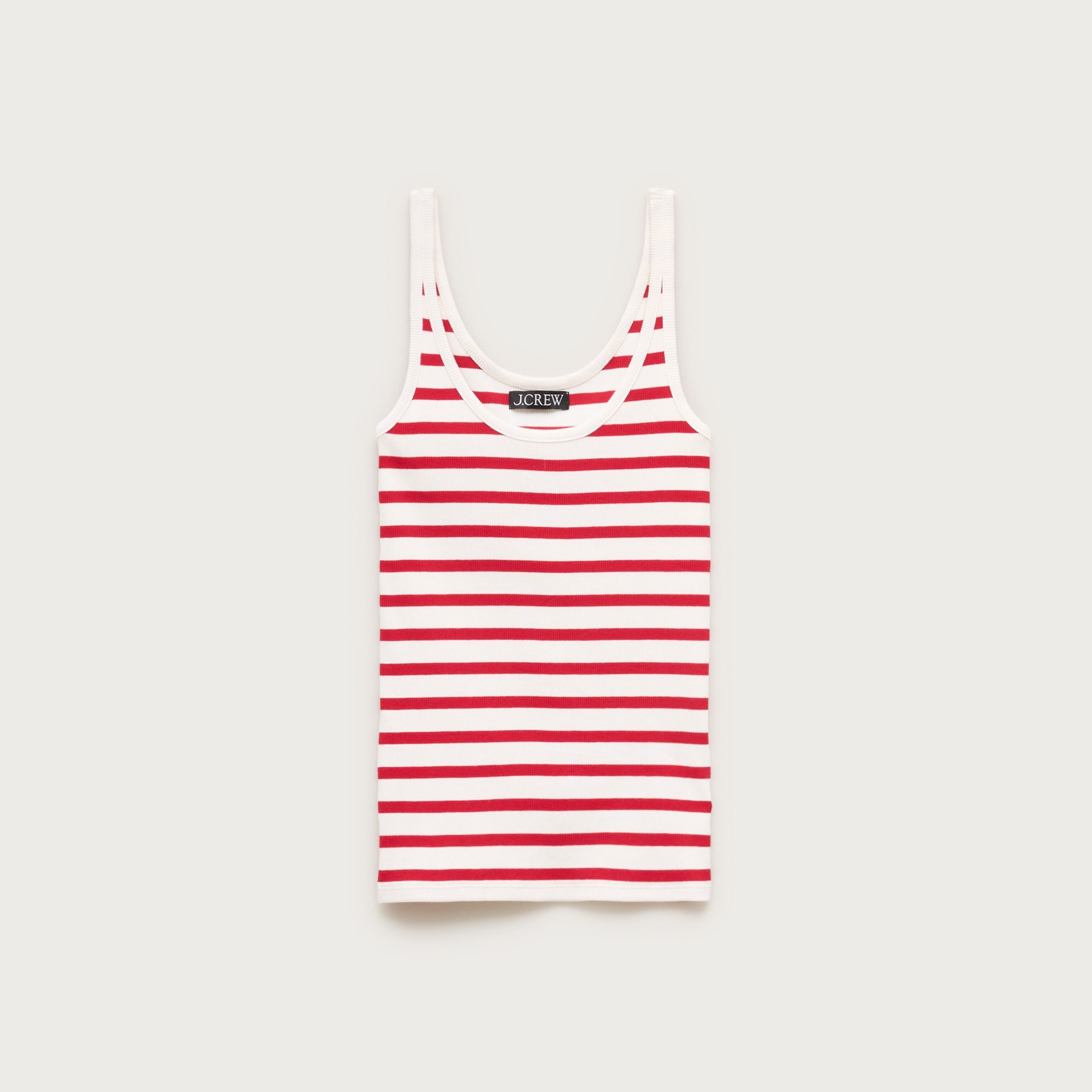 Perfect rib scoopneck tank top in stripe