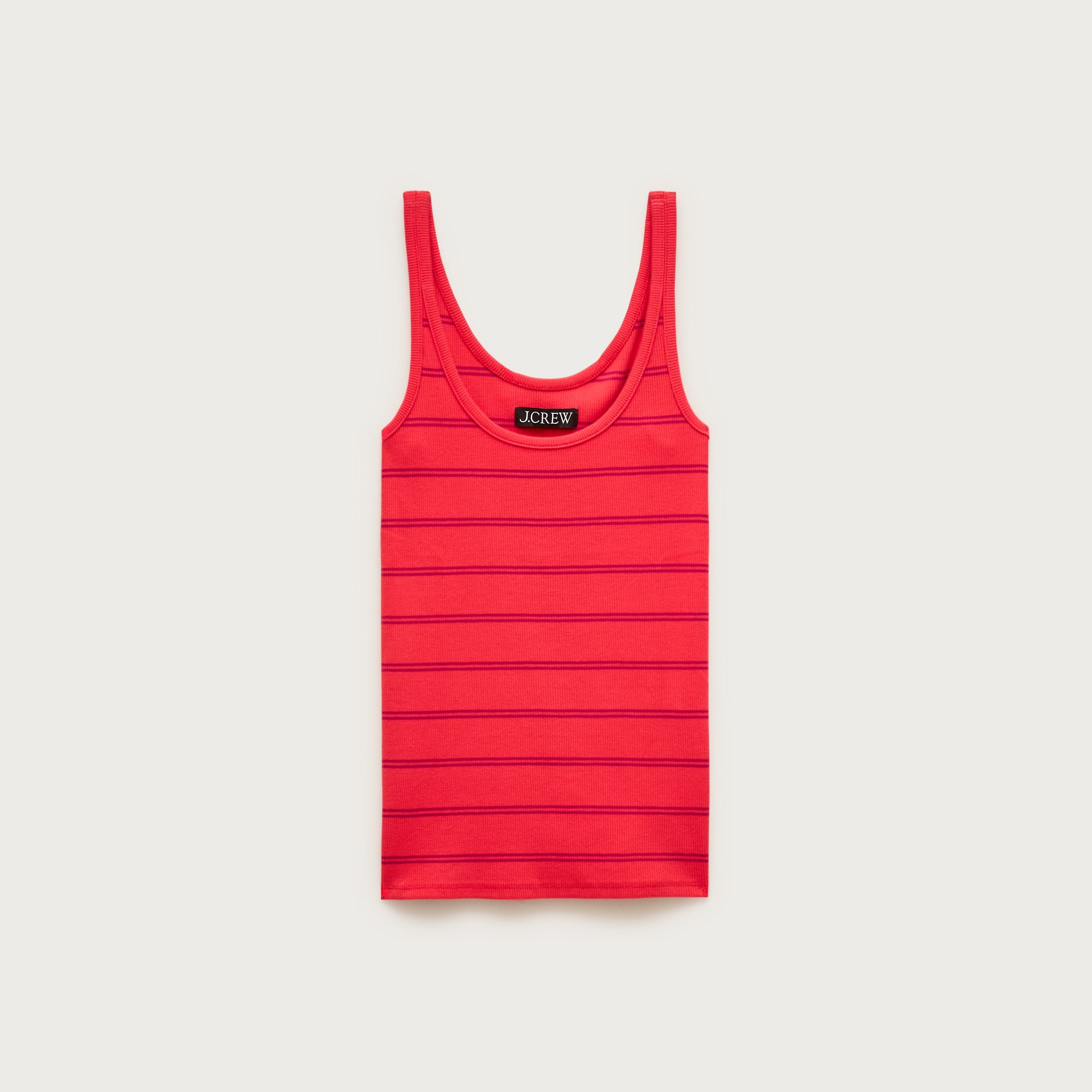 Perfect rib scoopneck tank top in stripe