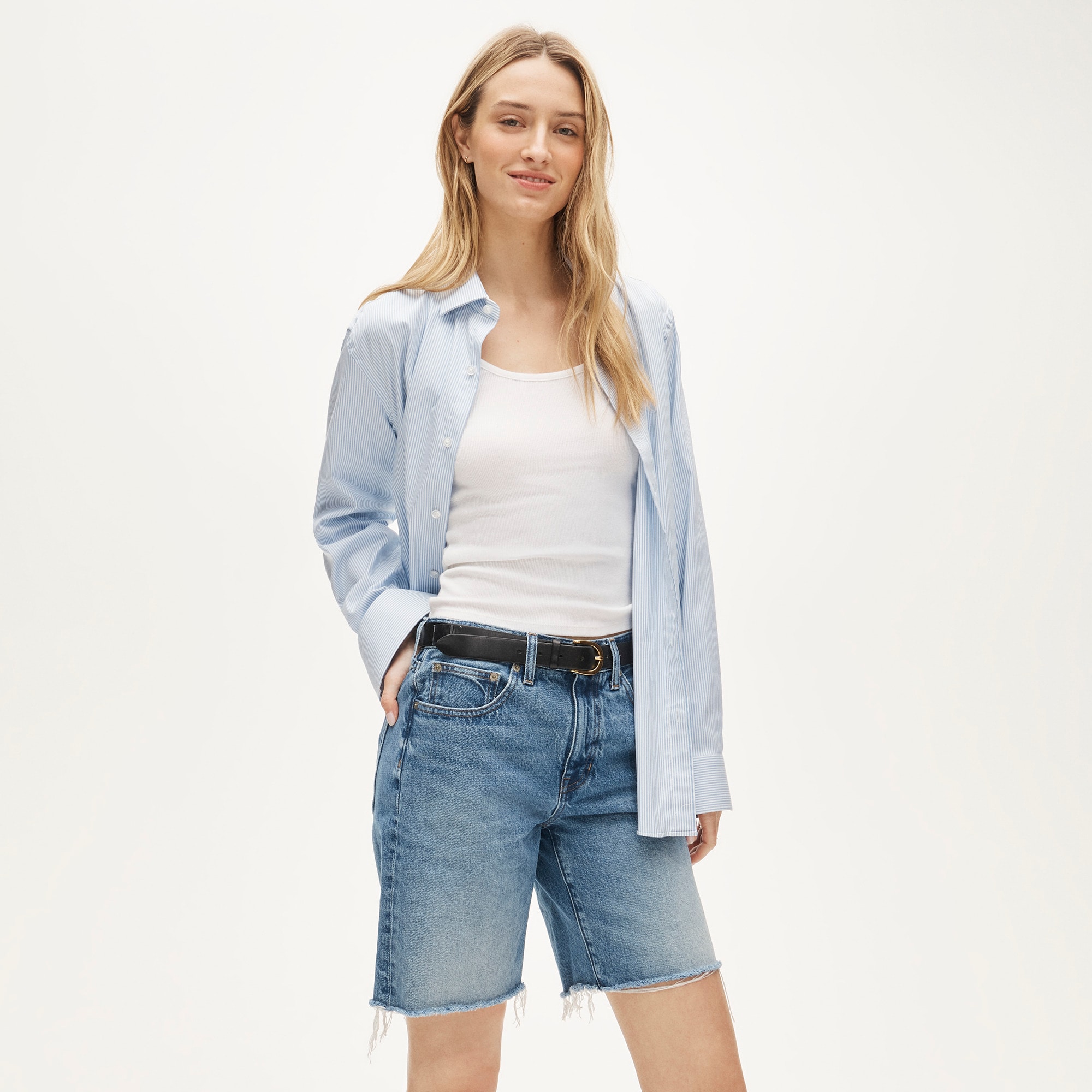 Denim bermuda short - image 3