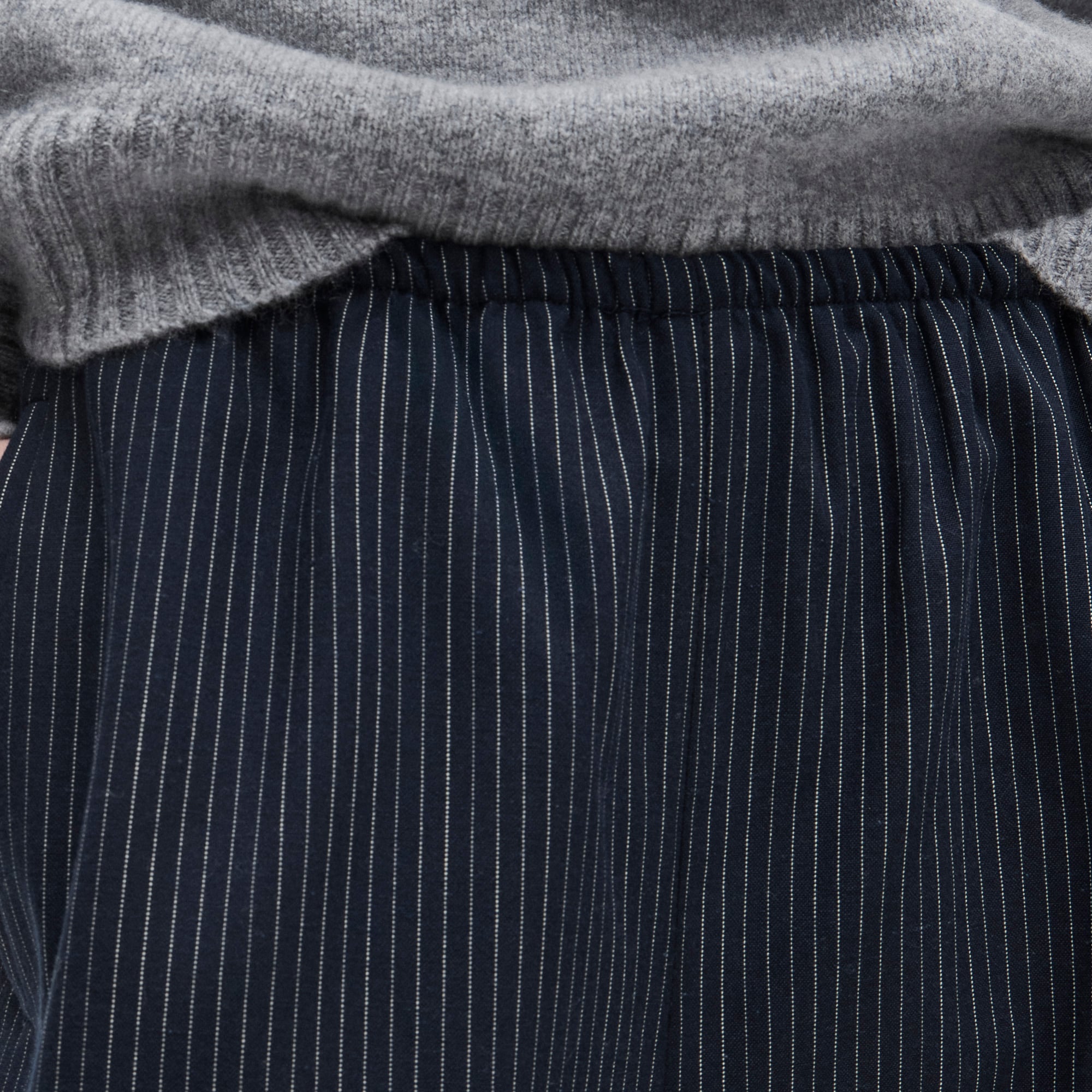 Cosmo pant in pinstriped Italian studio wool - image 4