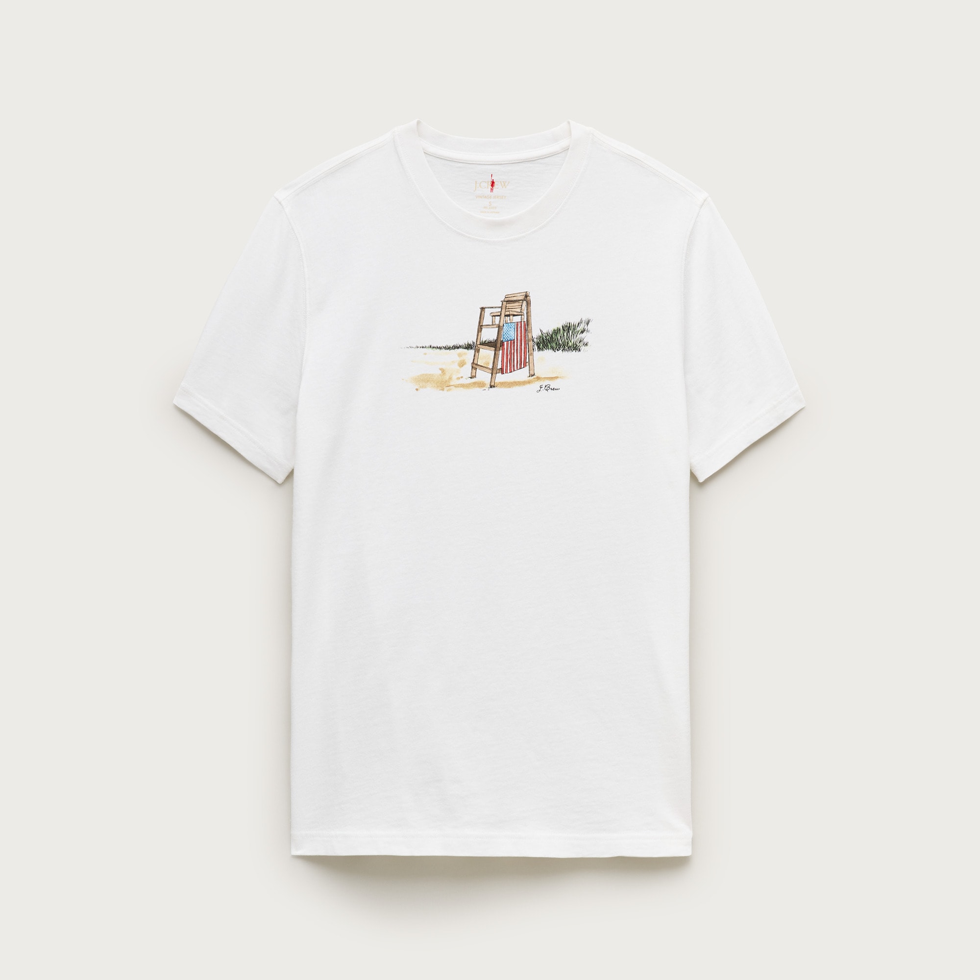 Vintage-wash cotton graphic T-shirt