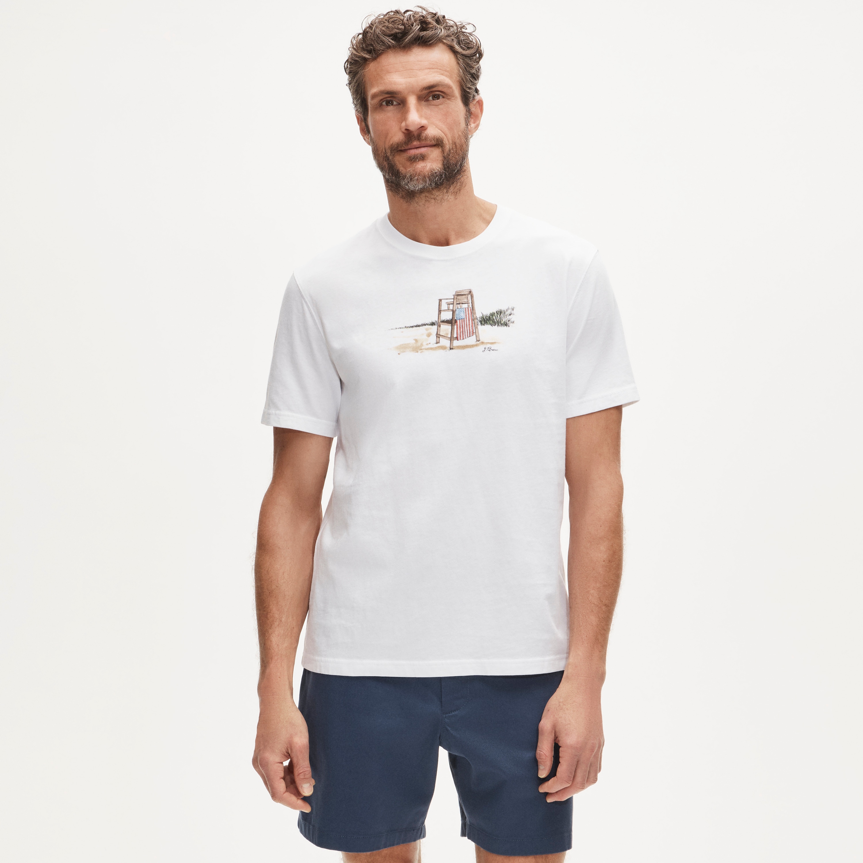 Vintage-wash cotton graphic T-shirt