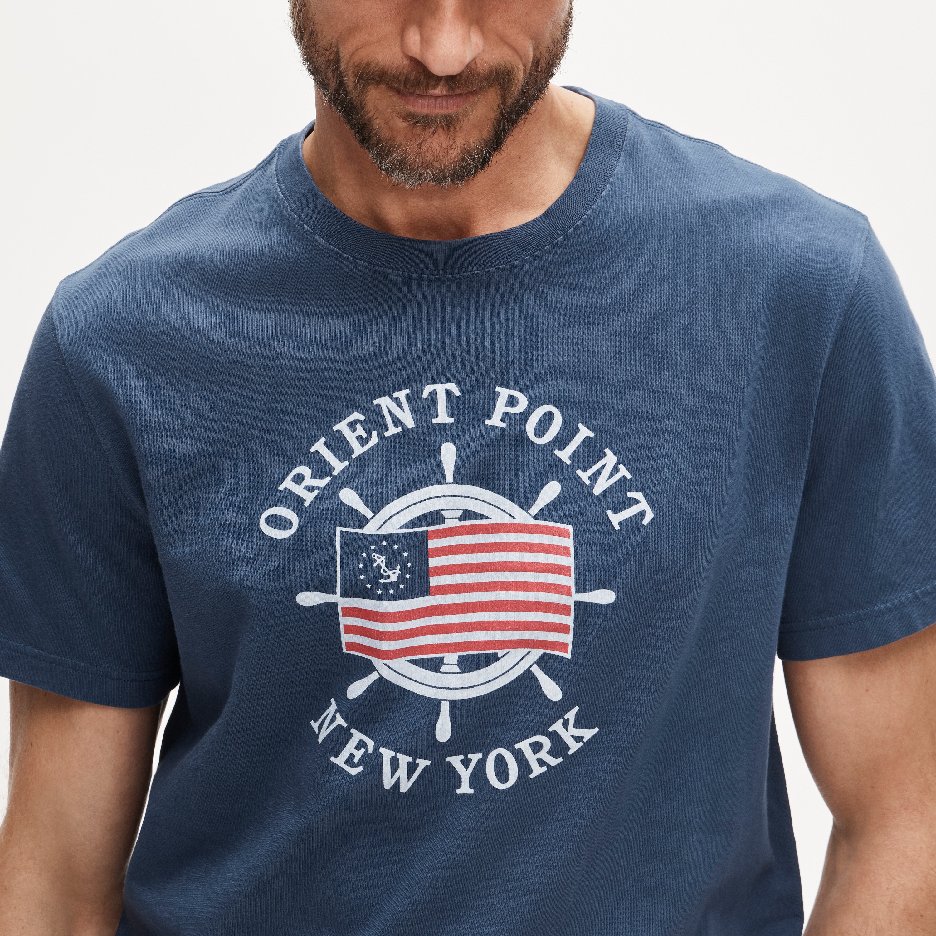 Vintage-wash cotton graphic T-shirt