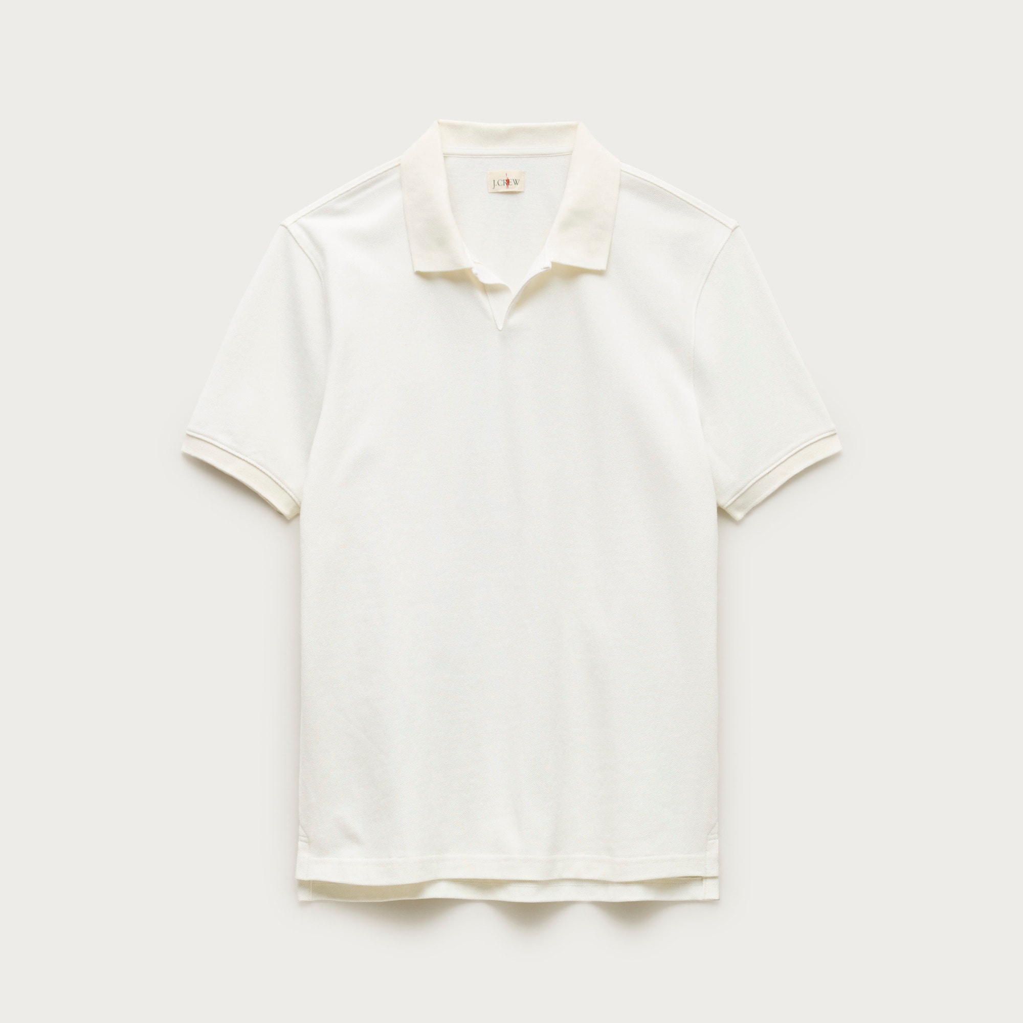 Piqué johnny-collar polo shirt